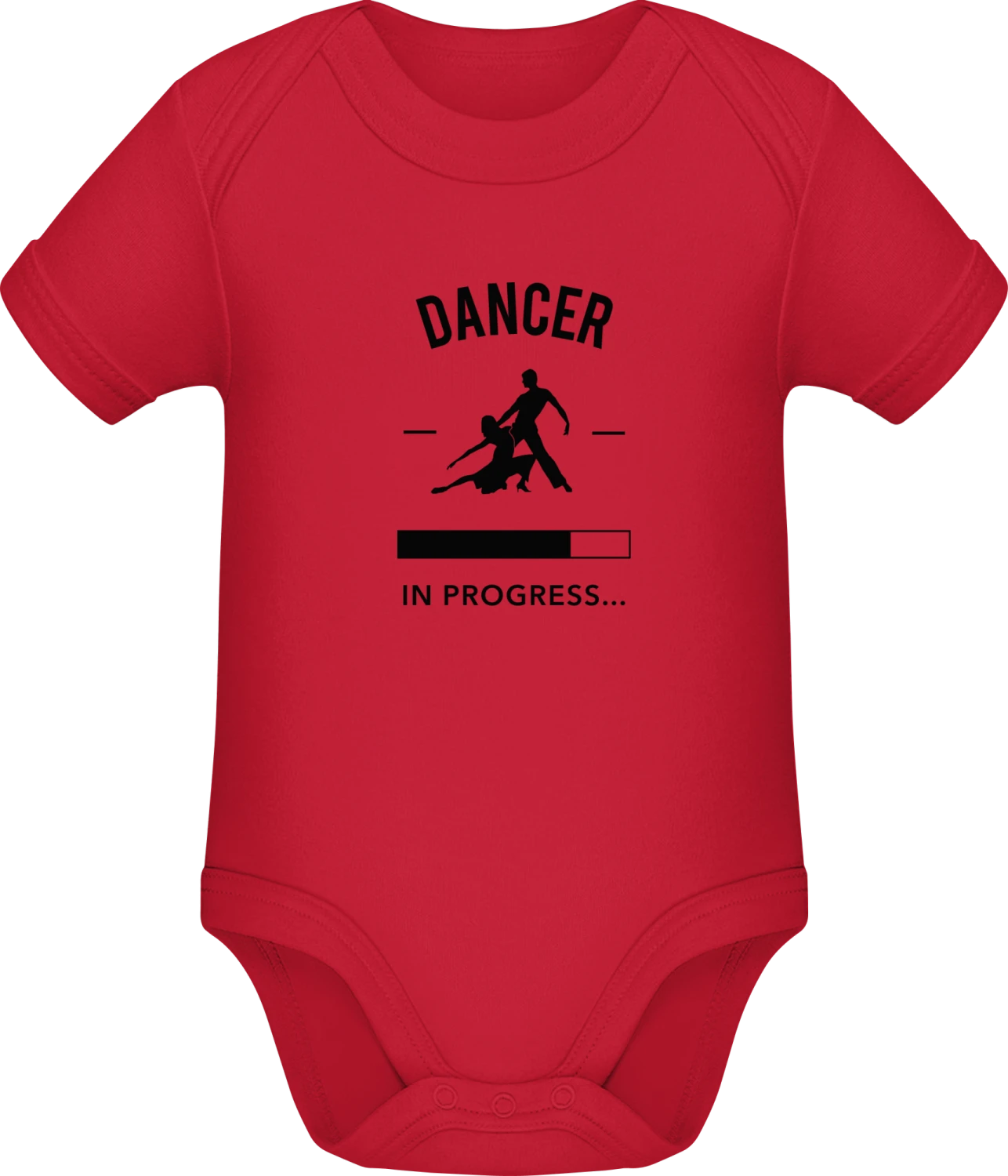 Latin Dancer in Progress - Red Sonar SSL organic babybodsuit - Front