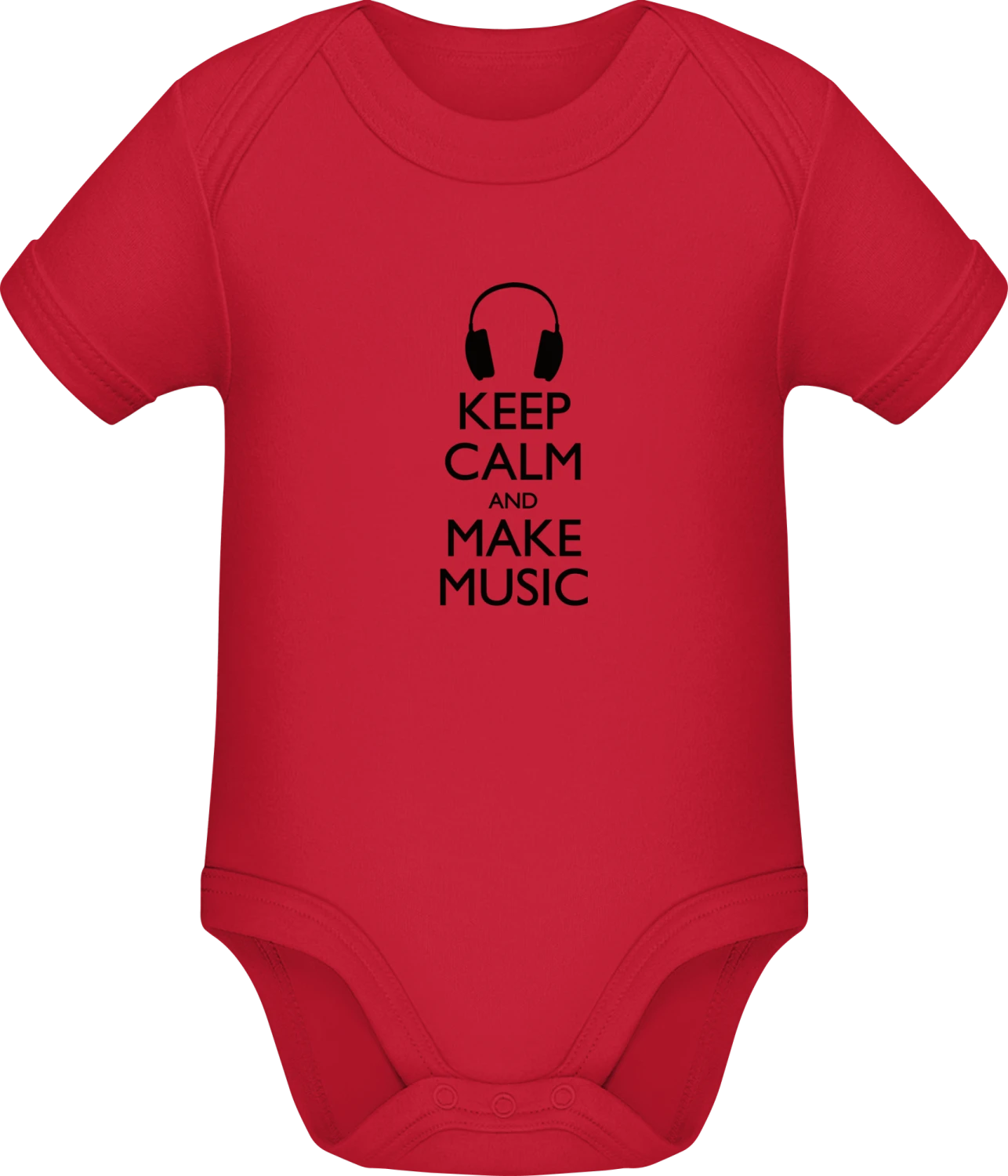 Keep Calm And Make Music - Red Sonar SSL organic babybodsuit - Front