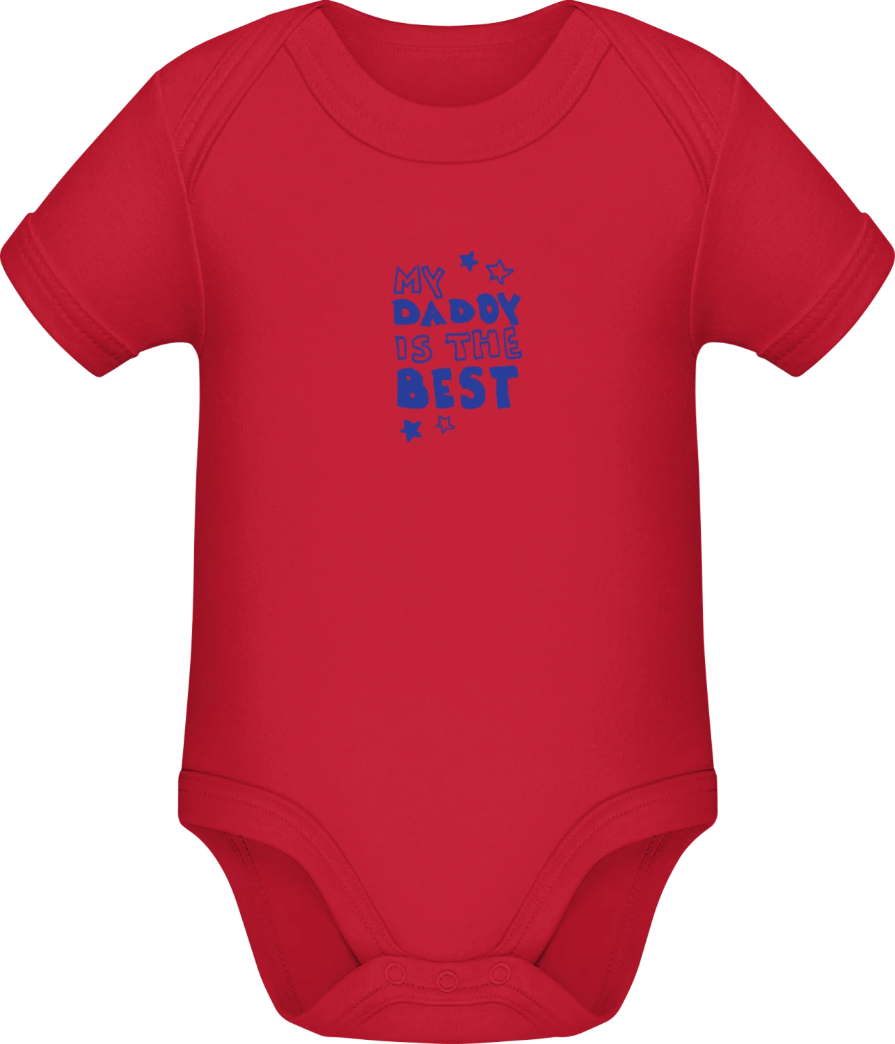 My Daddy Is The Best - Red Sonar SSL organic babybodsuit - Front