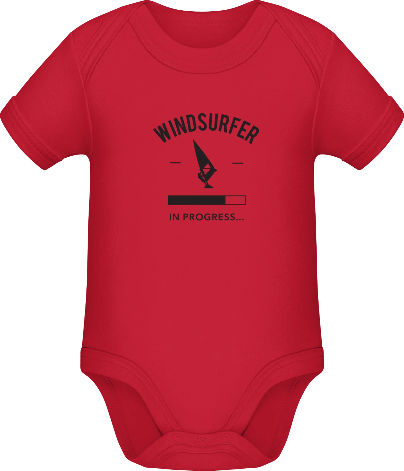 Windsurfer in Progress - Red Sonar SSL organic babybodsuit - Front