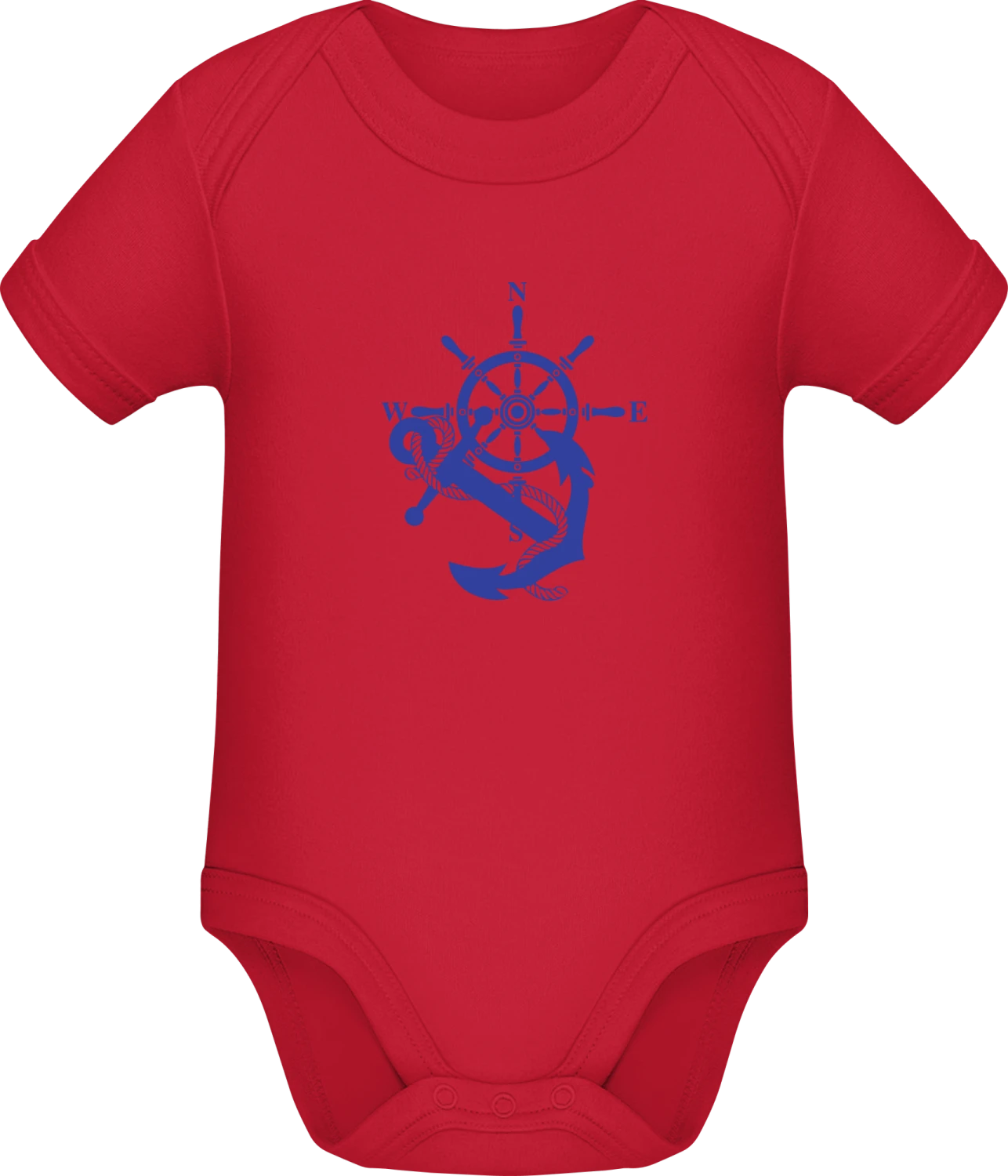 Sailing Logo - Red Sonar SSL organic babybodsuit - Front