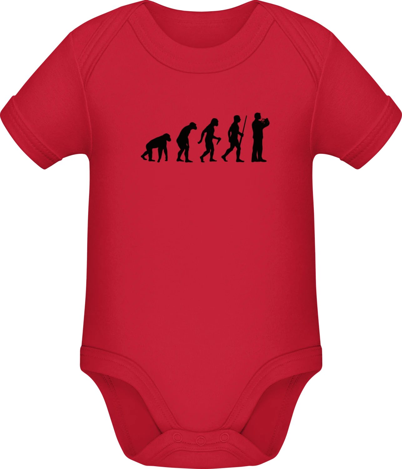 French Horn Player Evolution - Red Sonar SSL organic babybodsuit - Front