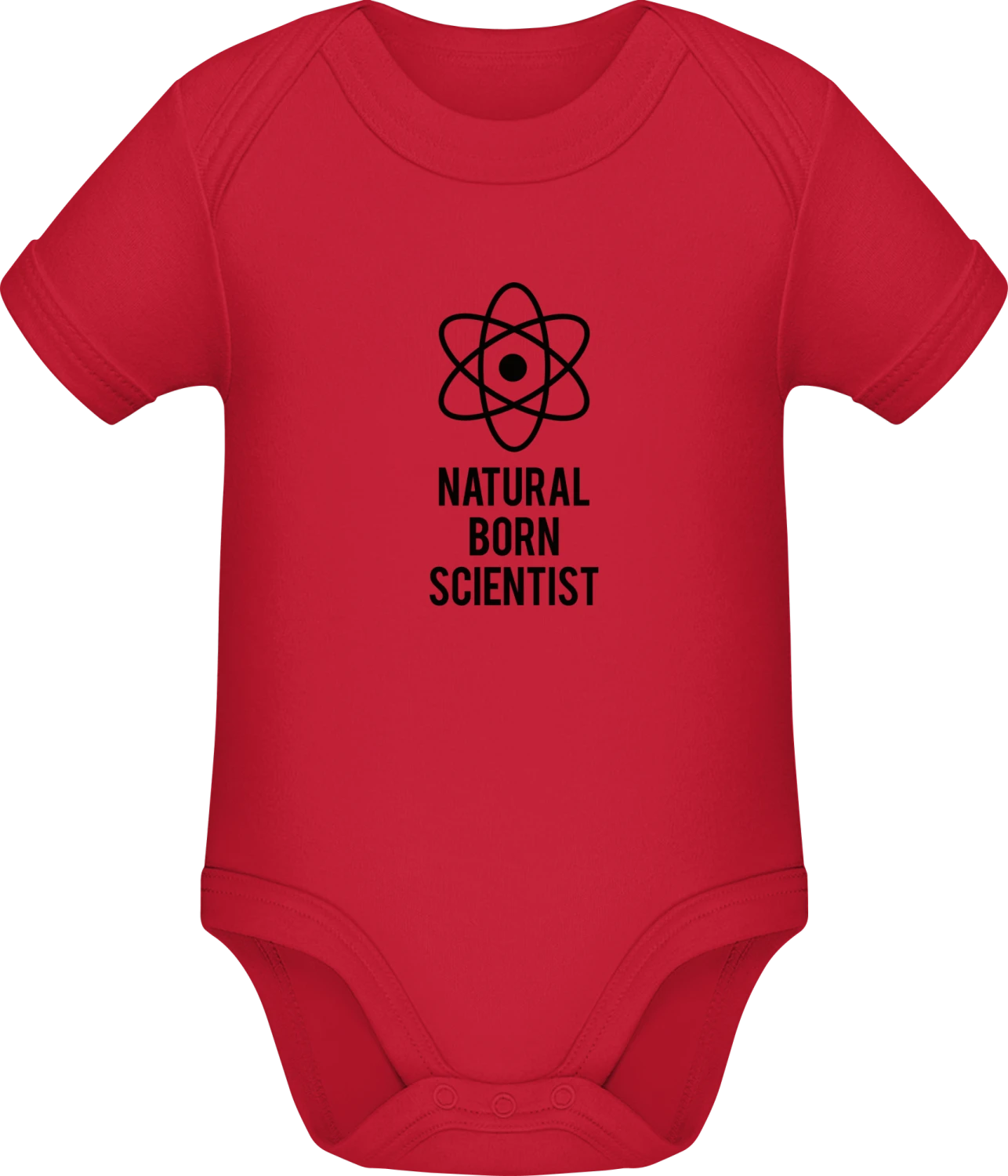 Natural Born Scientist - Red Sonar SSL organic babybodsuit - Front