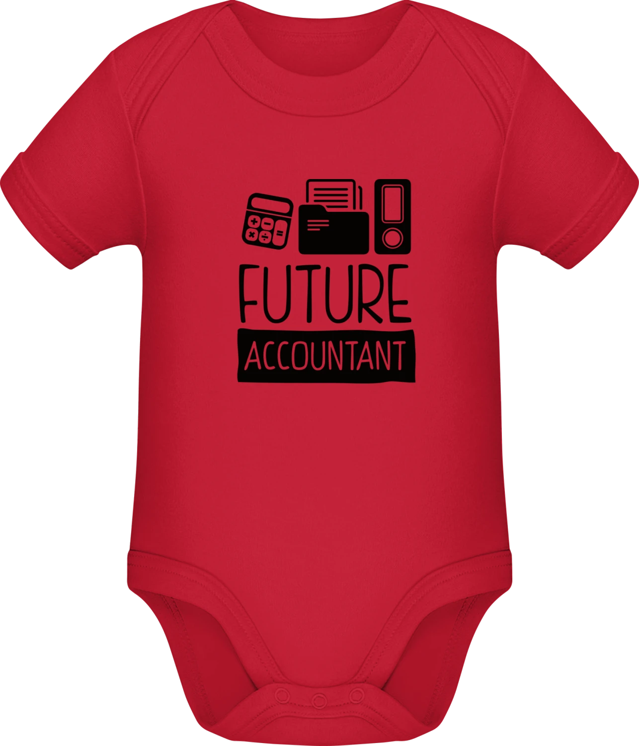 Future Accountant - Red Sonar SSL organic babybodsuit - Front