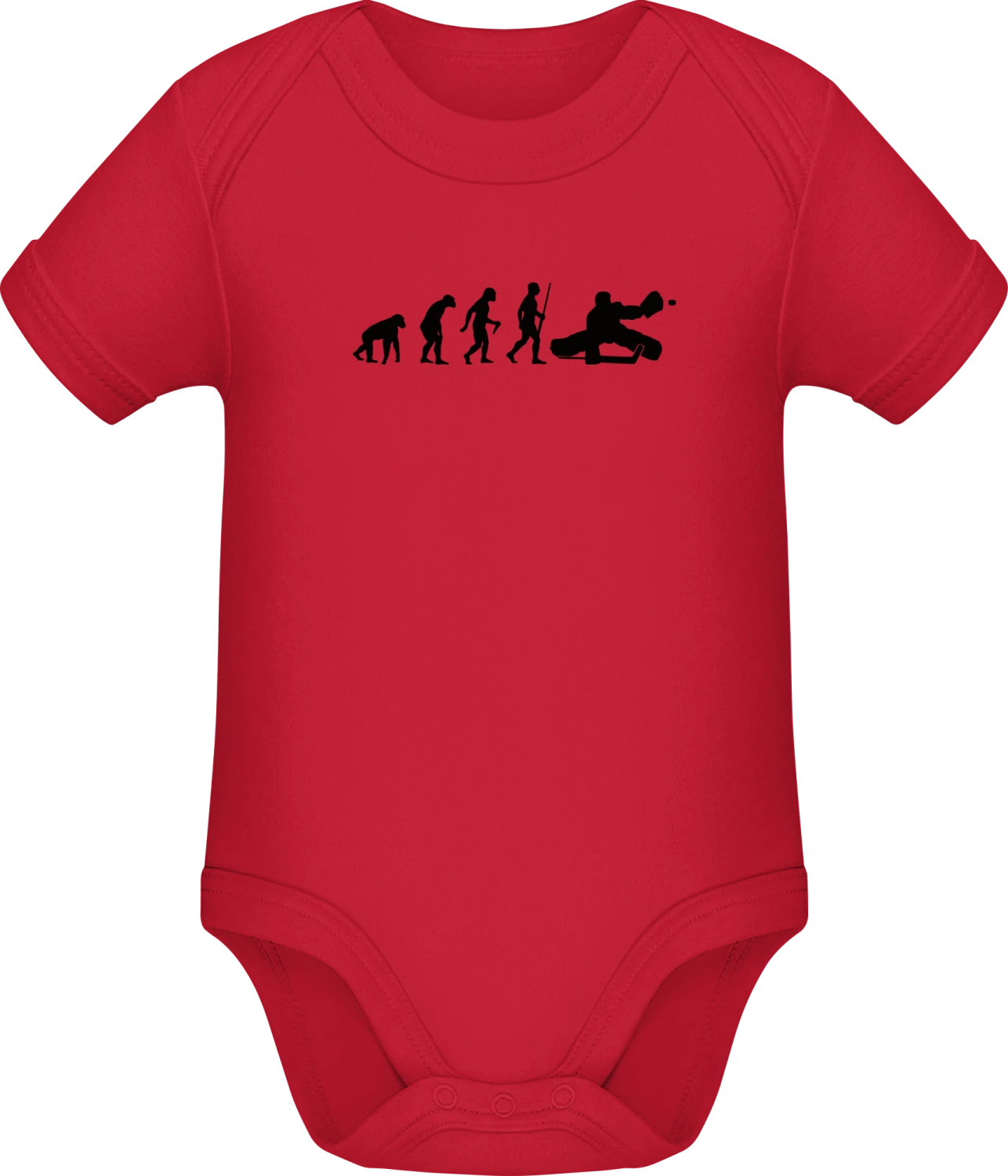 Ice Hockey Keeper Evolution - Red Sonar SSL organic babybodsuit - Front