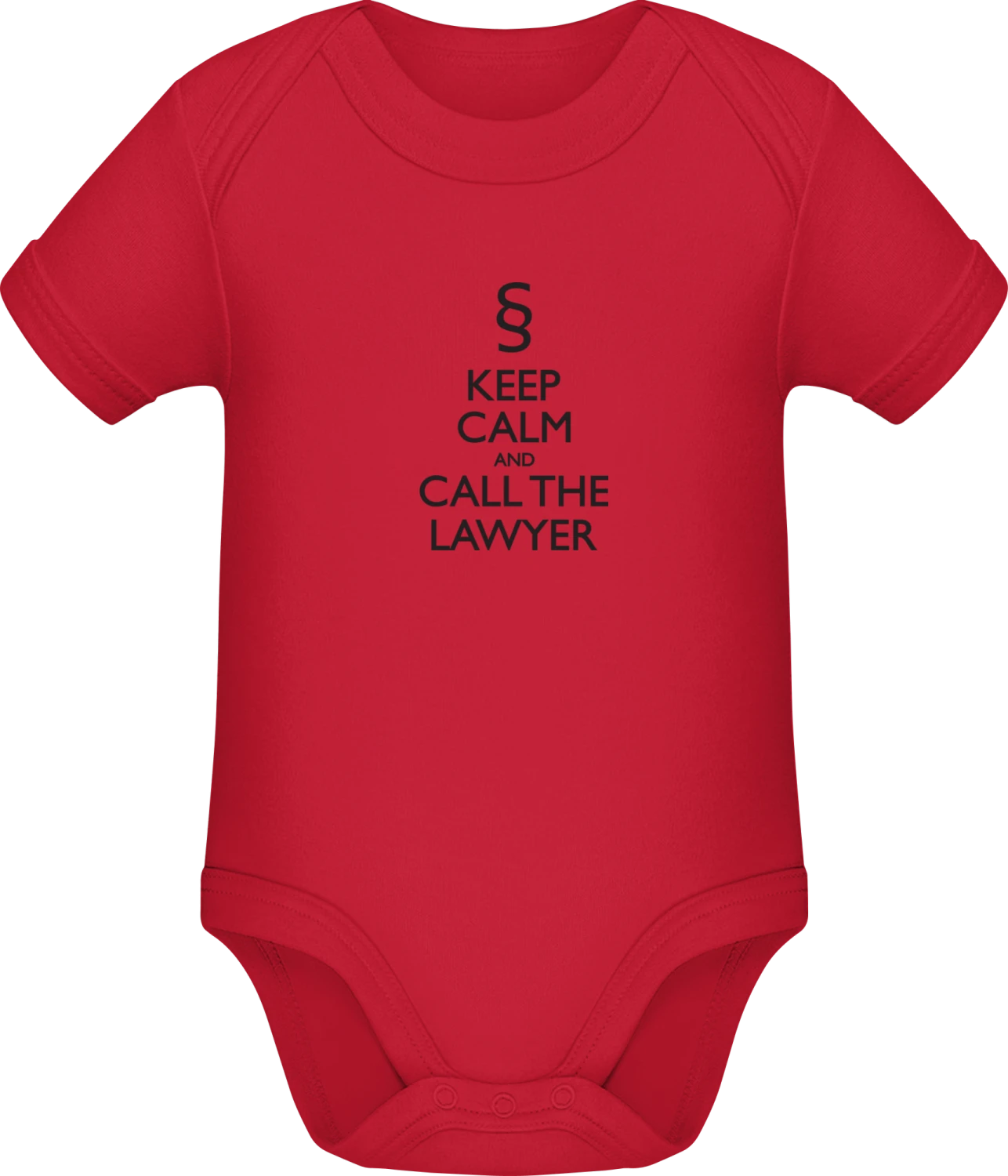 Keep Calm And Call The Lawyer - Red Sonar SSL organic babybodsuit - Front