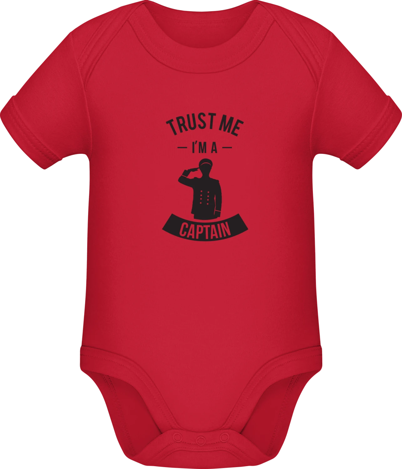 Trust Me I'm A Captain - Red Sonar SSL organic babybodsuit - Front