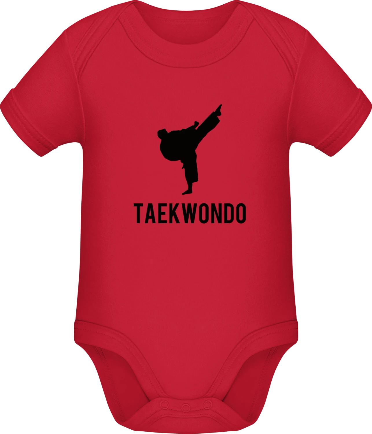 Taekwondo - Red Sonar SSL organic babybodsuit - Front