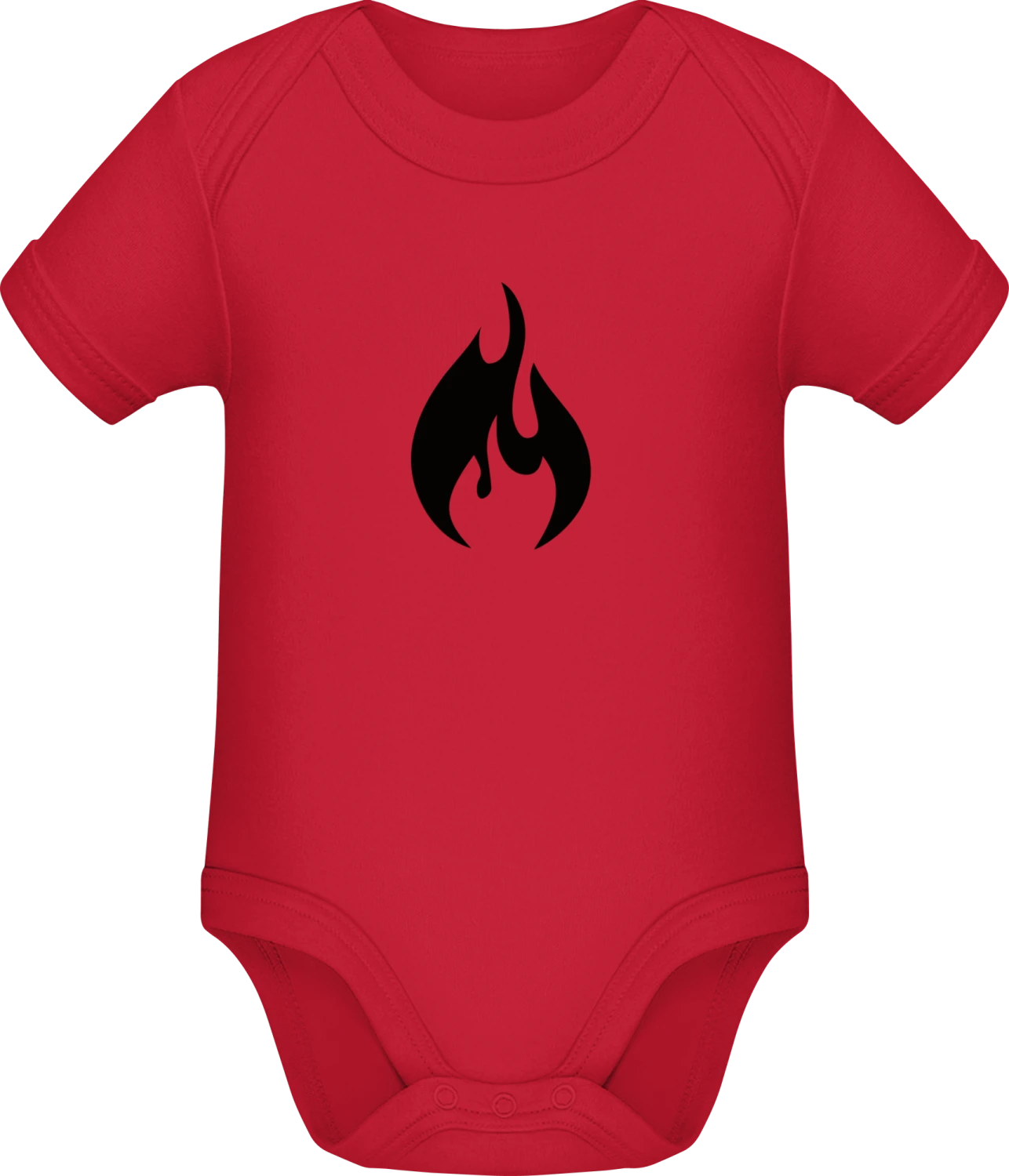 Feuer Flamme - Red Sonar SSL organic babybodsuit - Front