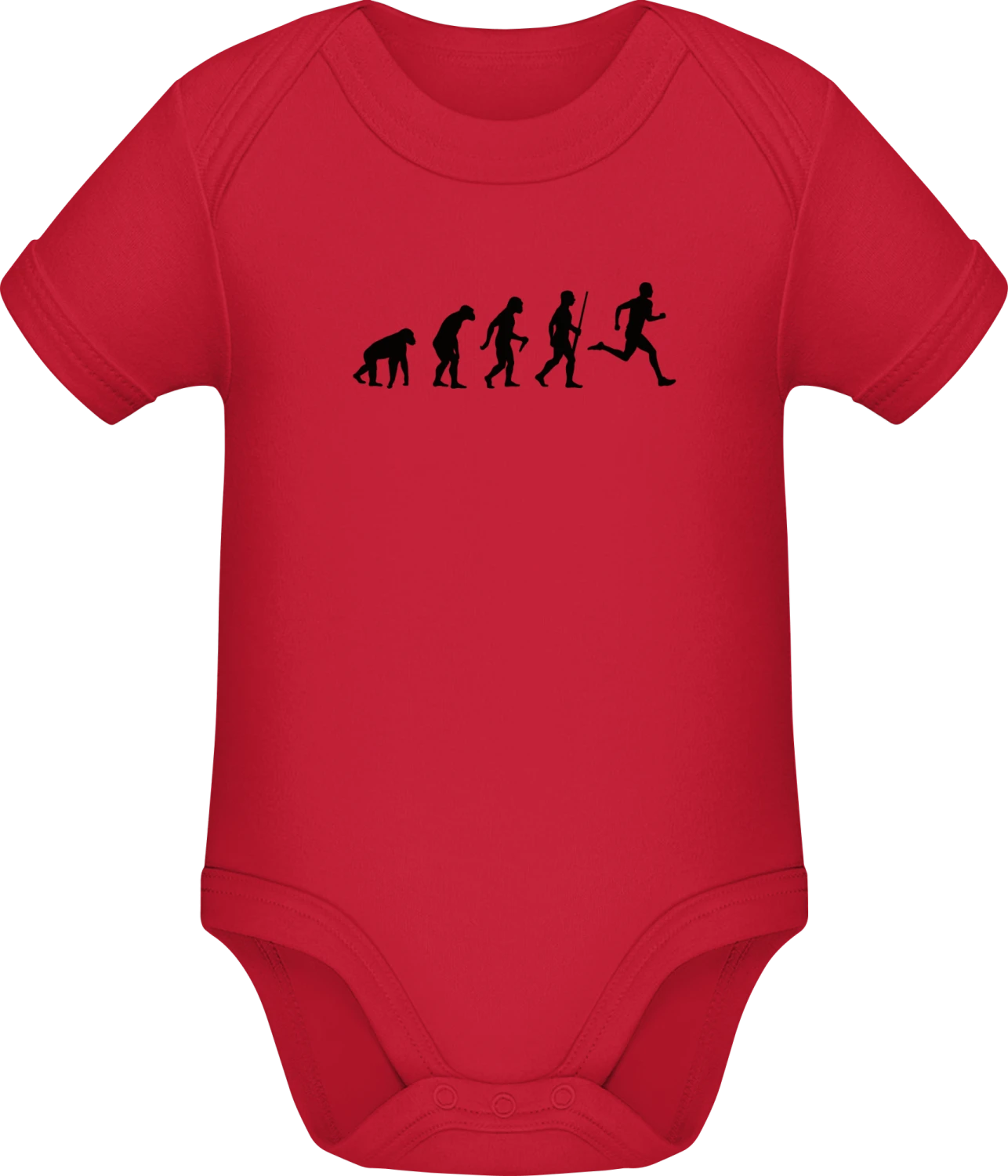 Runner Evolution - Red Sonar SSL organic babybodsuit - Front