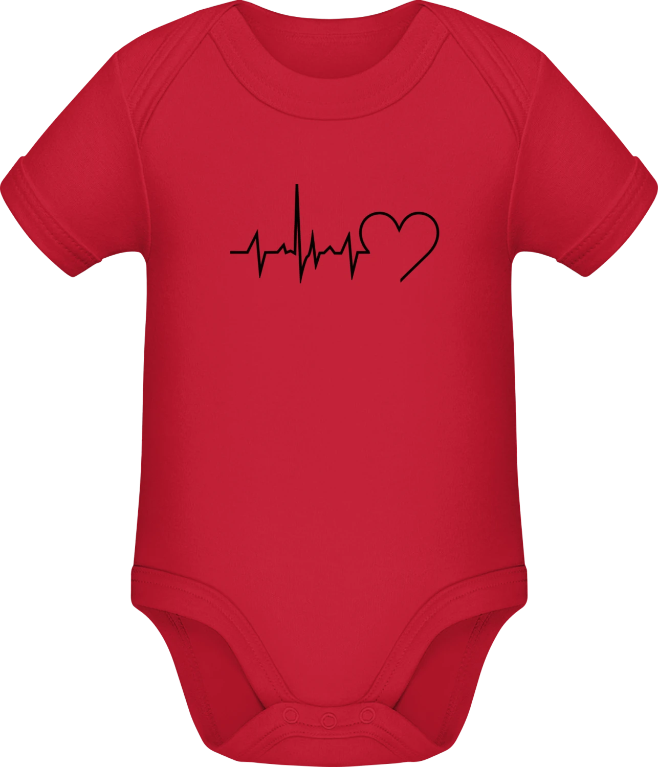 Heartbeat - Red Sonar SSL organic babybodsuit - Front