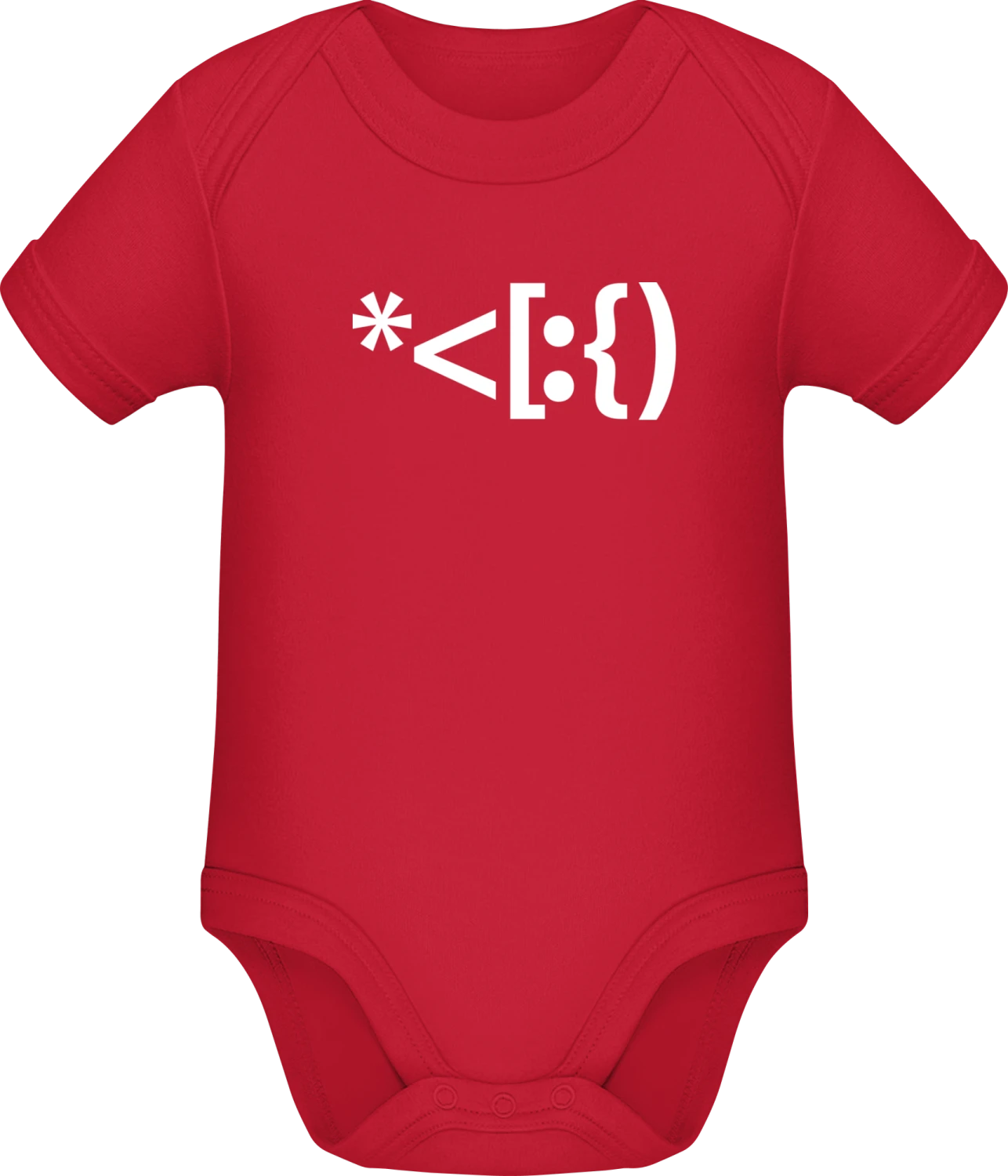 Geek Emoticons Santa Claus - Red Sonar SSL organic babybodsuit - Front