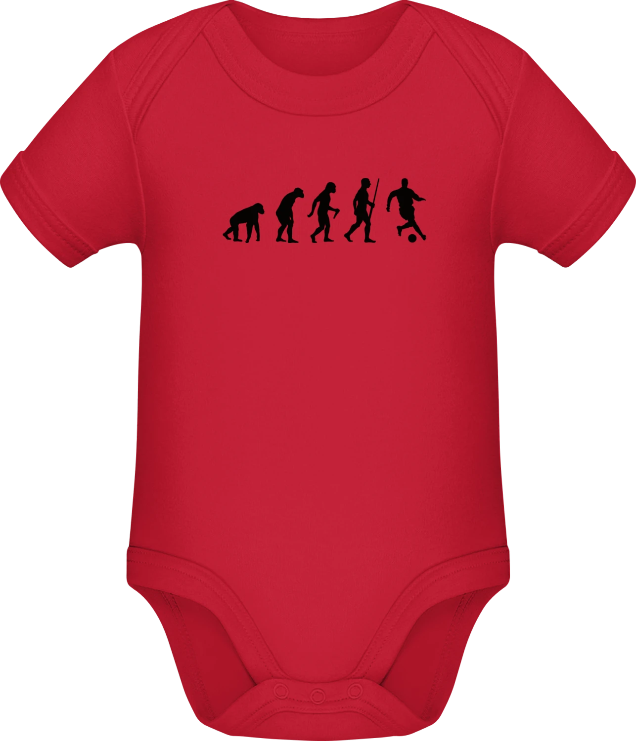 Football Soccer Evolution - Red Sonar SSL organic babybodsuit - Front