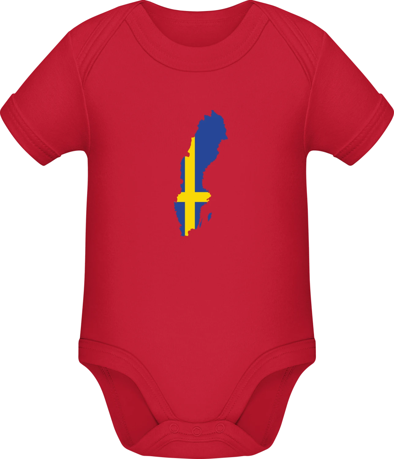 Schweden Landkarte - Red Sonar SSL organic babybodsuit - Front