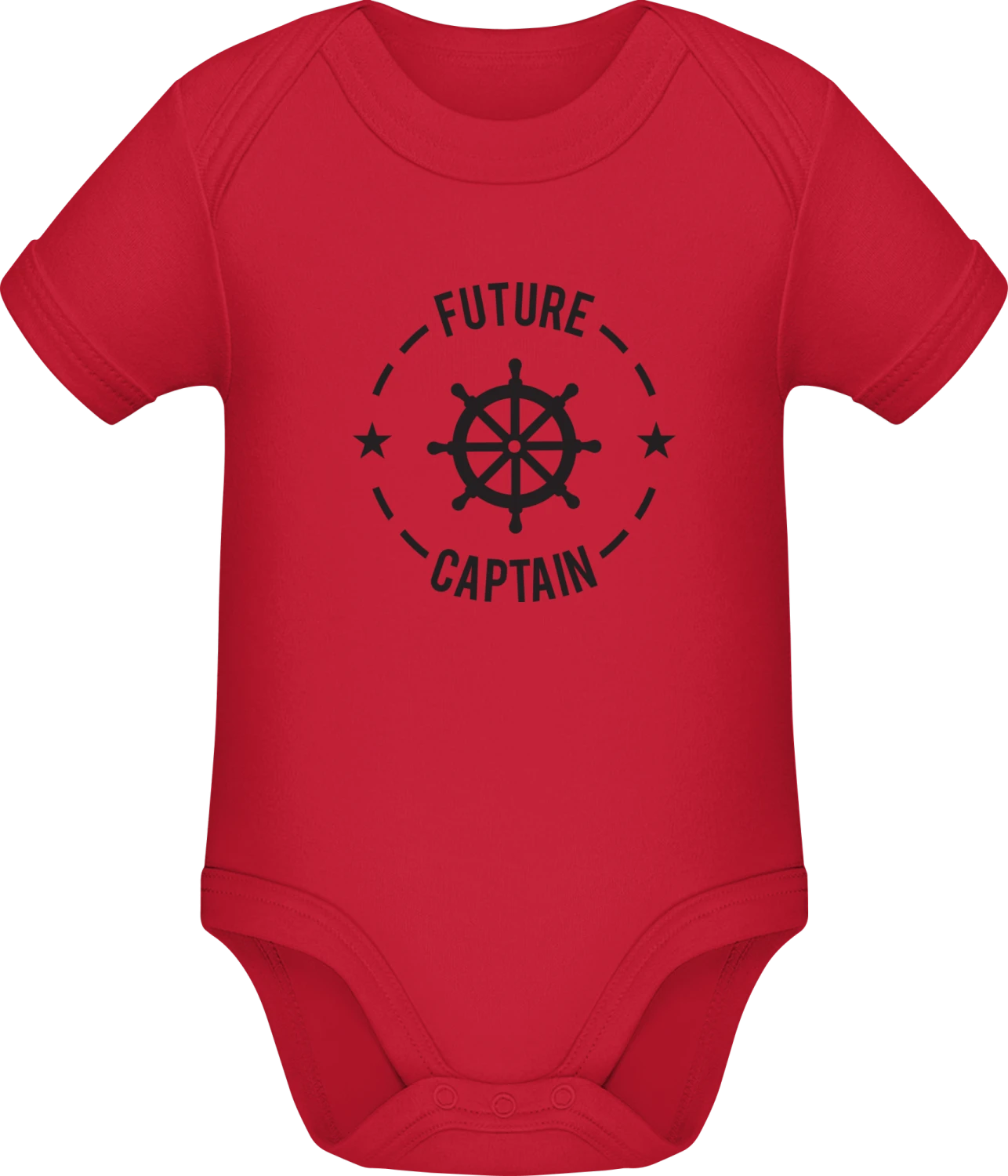 Future Captain - Red Sonar SSL organic babybodsuit - Front