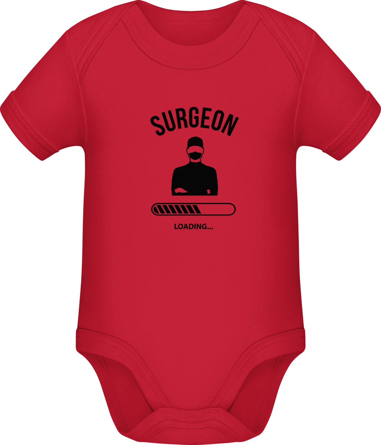 Surgeon Loading - Red Sonar SSL organic babybodsuit - Front