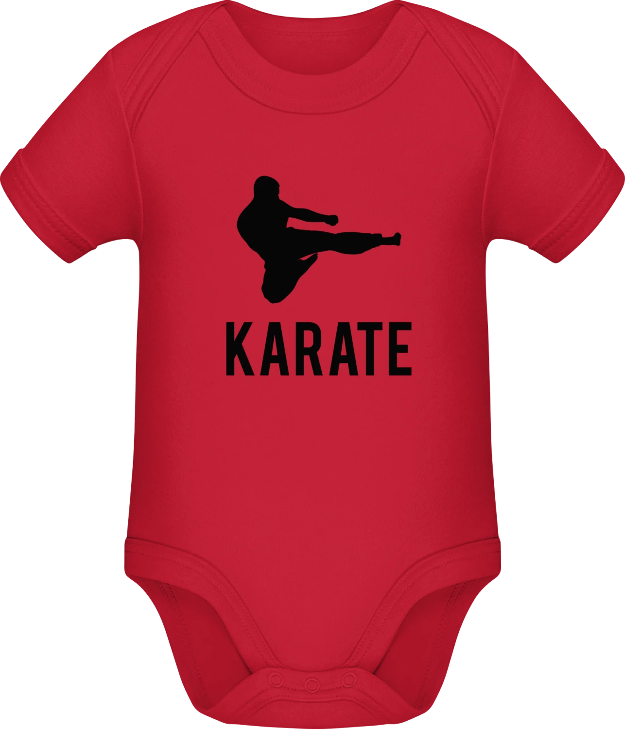 Karate - Red Sonar SSL organic babybodsuit - Front