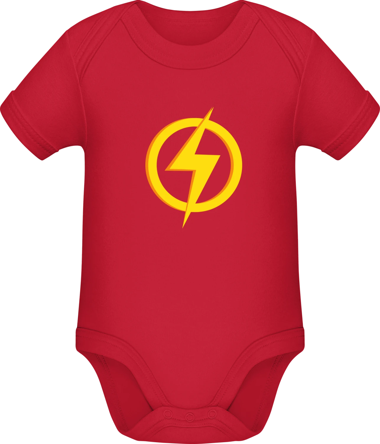 Superhero Flash Logo - Red Sonar SSL organic babybodsuit - Front