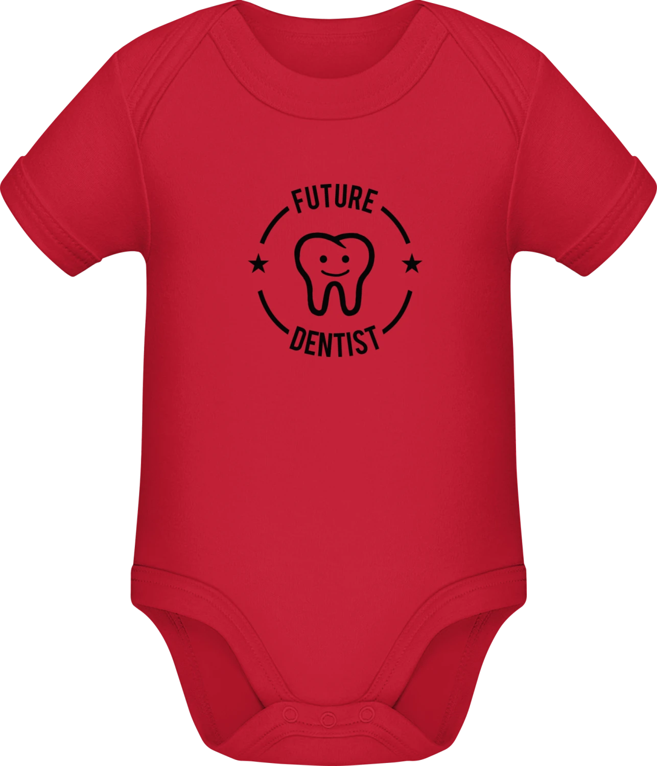 Future Dentist - Red Sonar SSL organic babybodsuit - Front