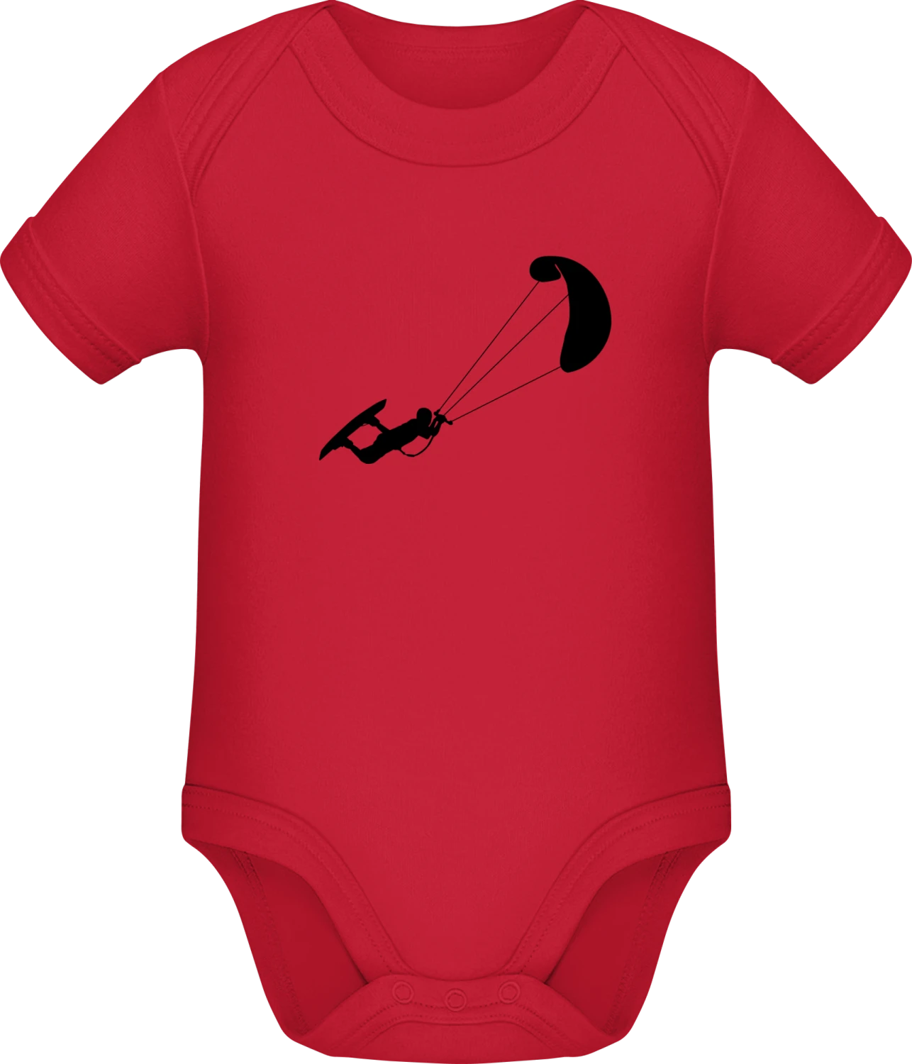 Kitesurfing - Red Sonar SSL organic babybodsuit - Front