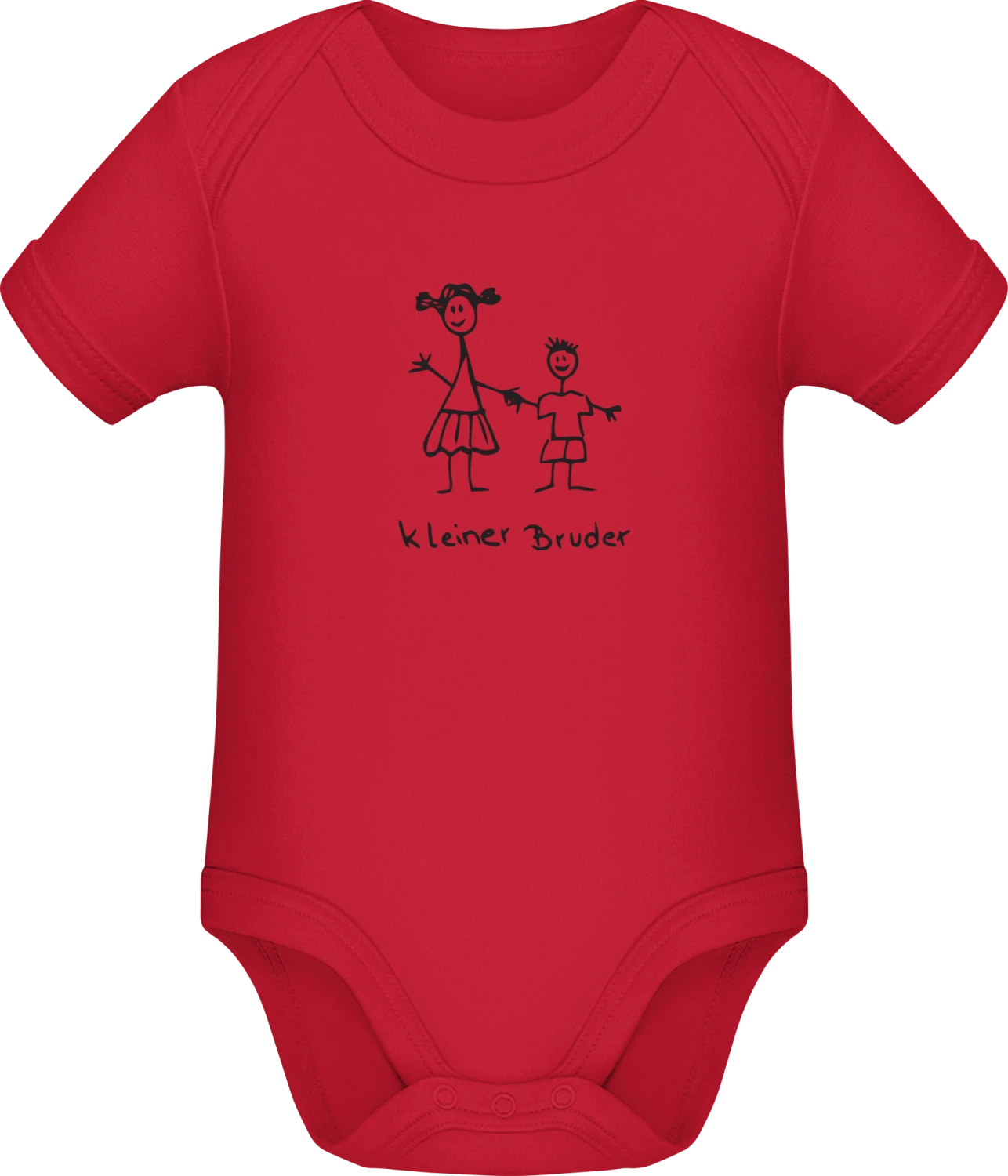 Kleiner Bruder - Red Sonar SSL organic babybodsuit - Front