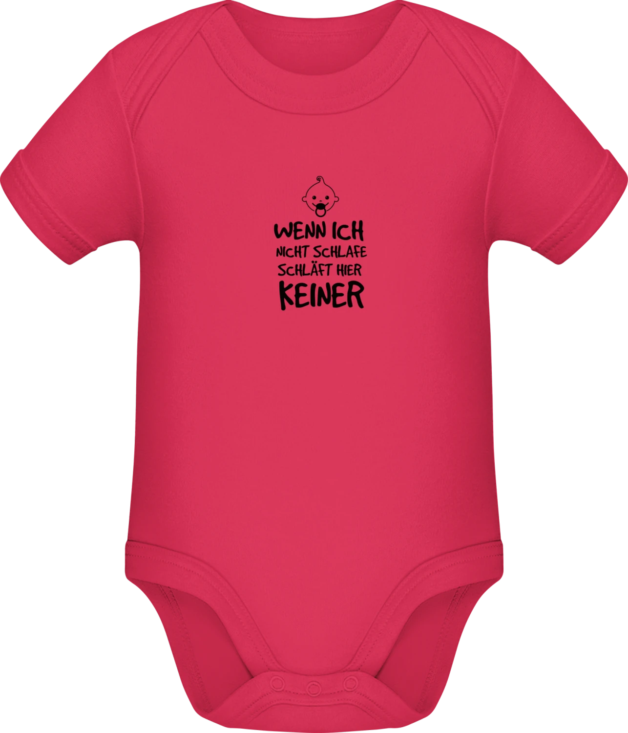 Wenn ich nicht schlafe schläft hier keiner - Sorbet Sonar SSL organic babybodsuit - Front