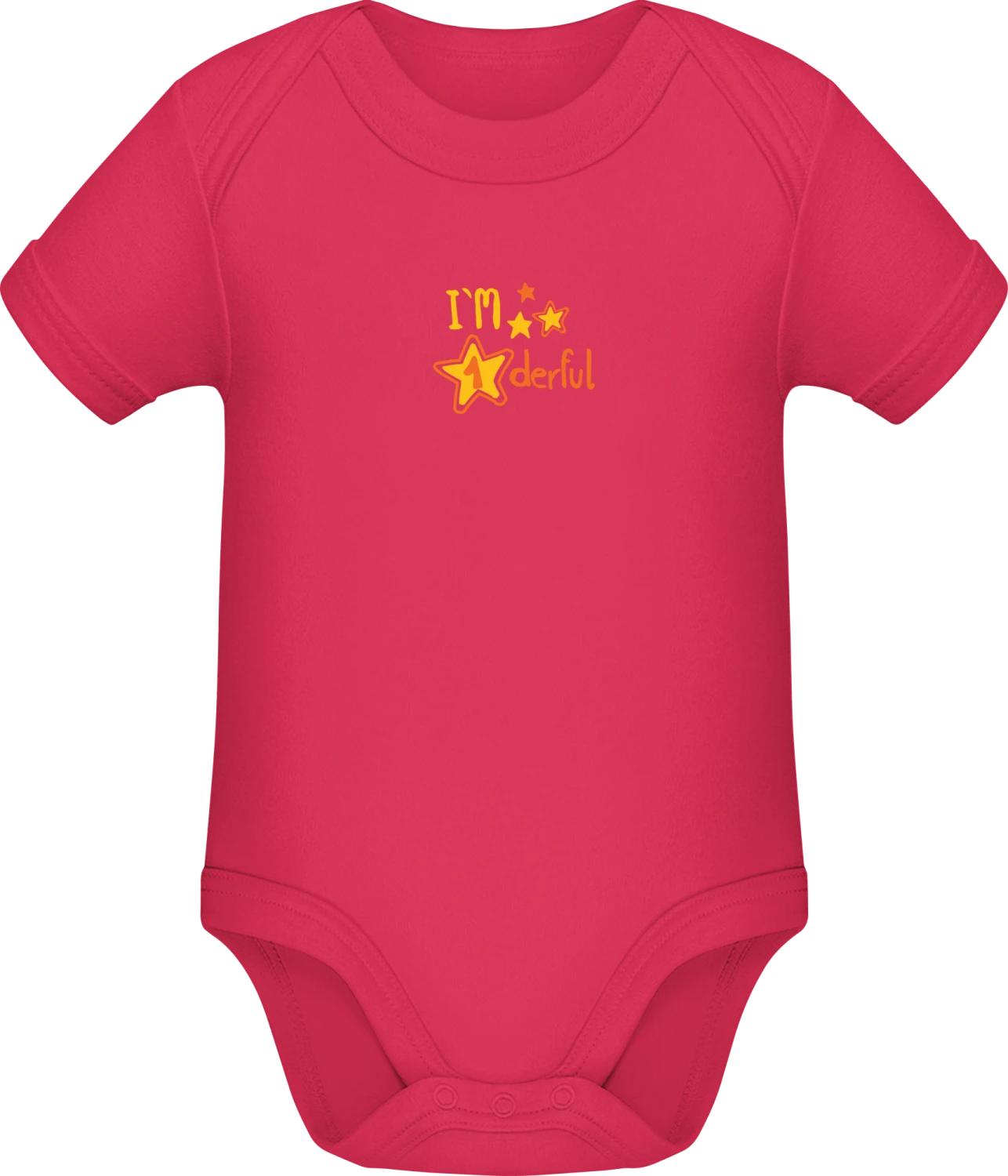 I´m 1 derful - Sorbet Sonar SSL organic babybodsuit - Front