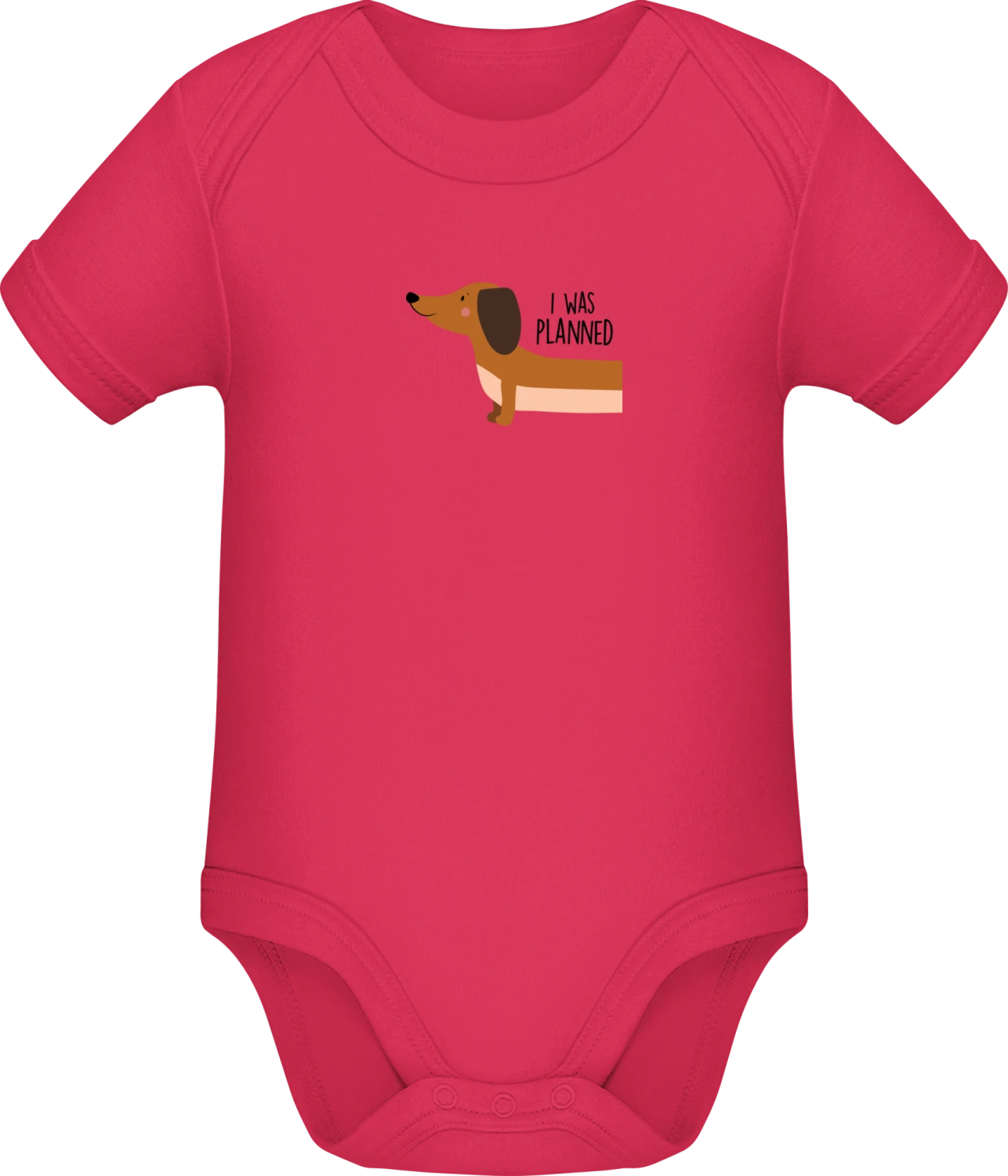 I Was Planned - Sorbet Sonar SSL organic babybodsuit - Front