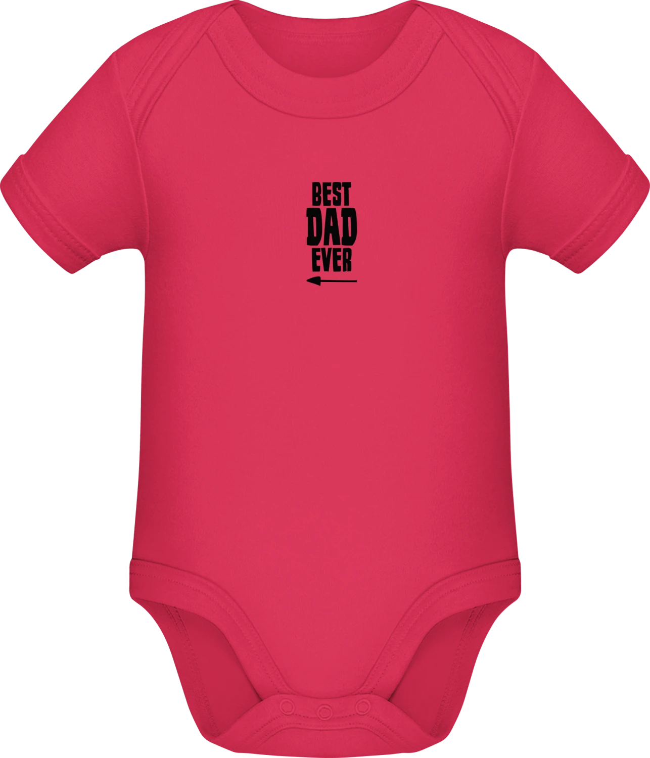 Best Dad Ever Arrow - Sorbet Sonar SSL organic babybodsuit - Front