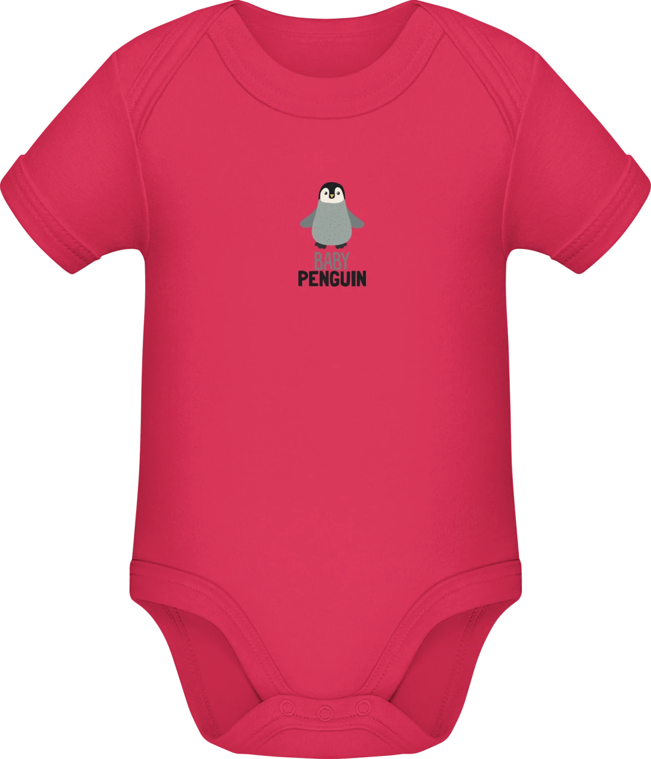 Cute Baby Penguin - Sorbet Sonar SSL organic babybodsuit - Front