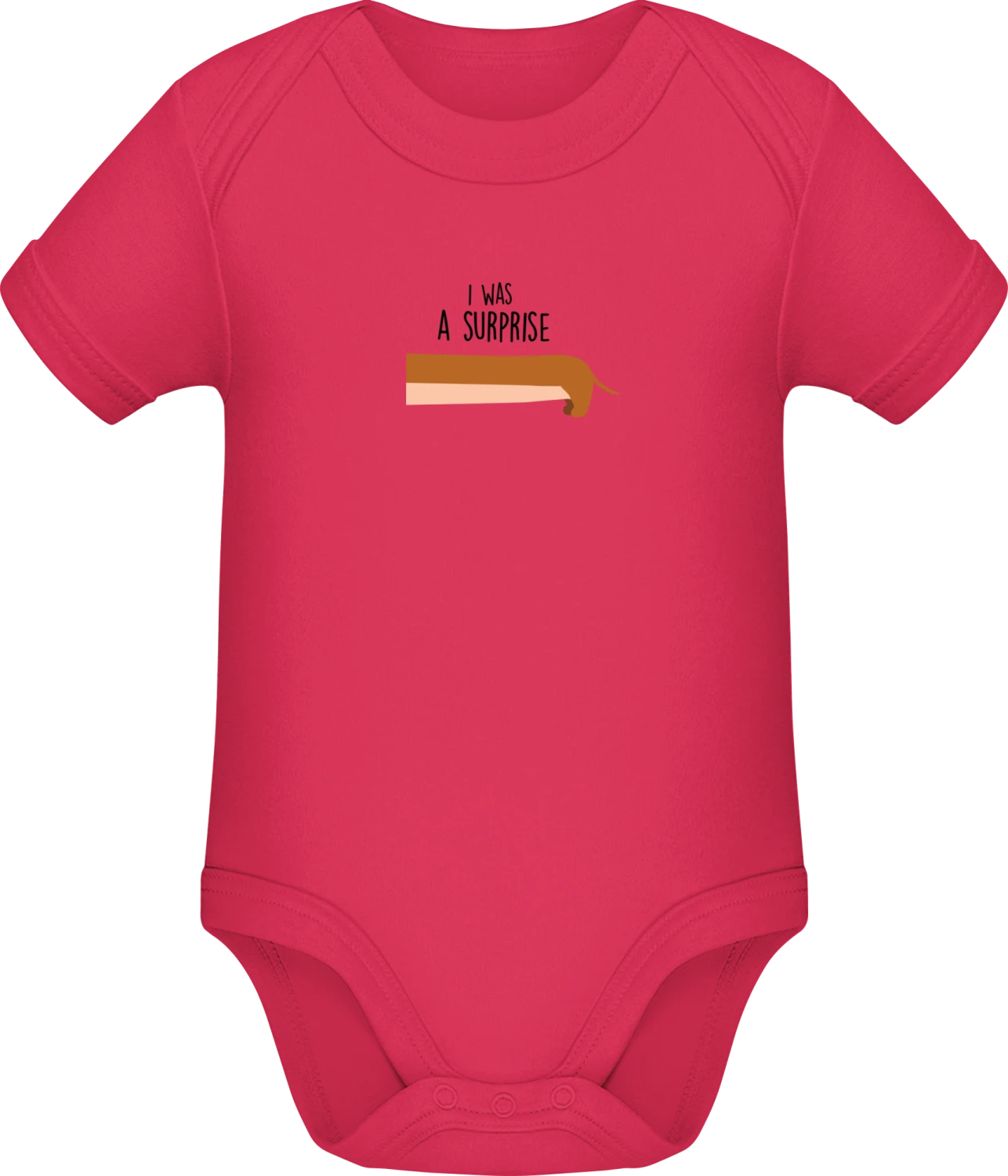 I Was A Surprise - Sorbet Sonar SSL organic babybodsuit - Front