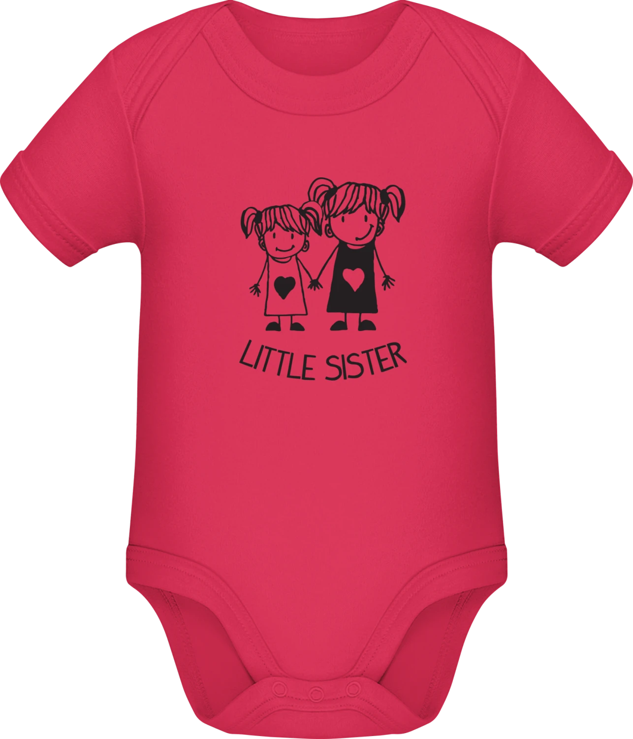 Comic Little Sister - Sorbet Sonar SSL organic babybodsuit - Front