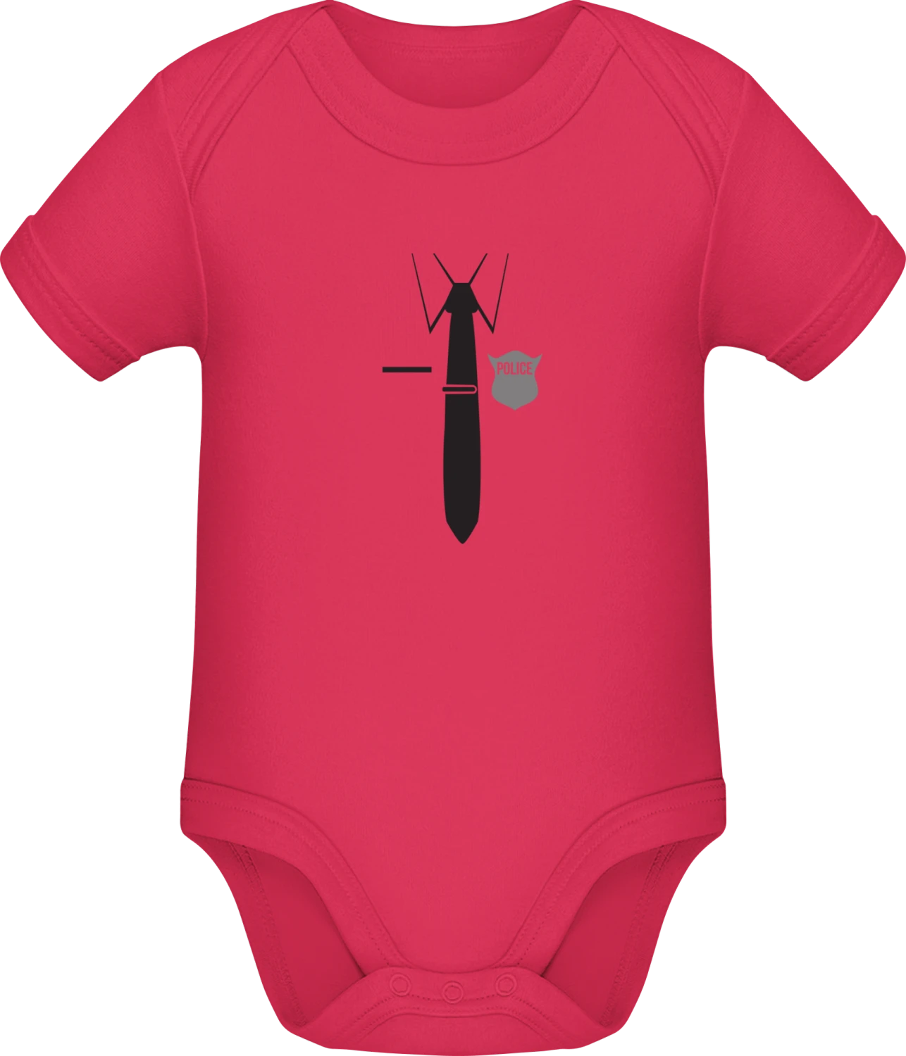 Police Uniform Costume - Sorbet Sonar SSL organic babybodsuit - Front