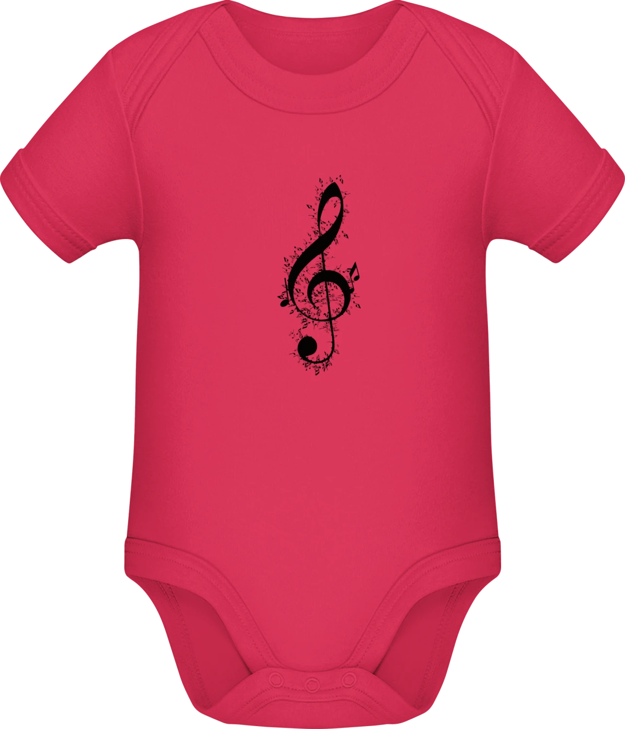 Stylish Music Note - Sorbet Sonar SSL organic babybodsuit - Front