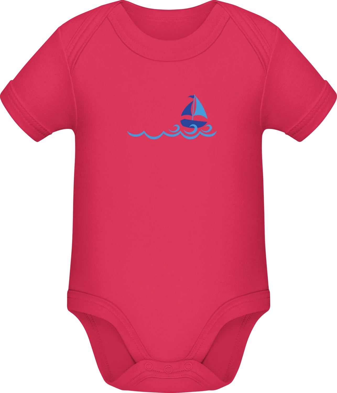 Sailboat On Waves - Sorbet Sonar SSL organic babybodsuit - Front