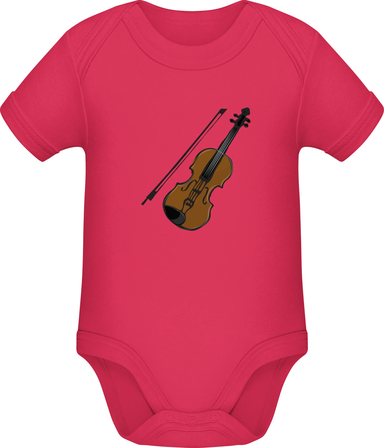 Violin Illustration - Sorbet Sonar SSL organic babybodsuit - Front