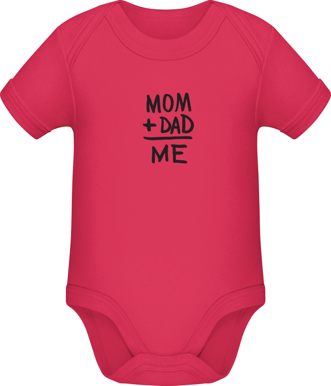 Mom + Dad = Me - Sorbet Sonar SSL organic babybodsuit - Front