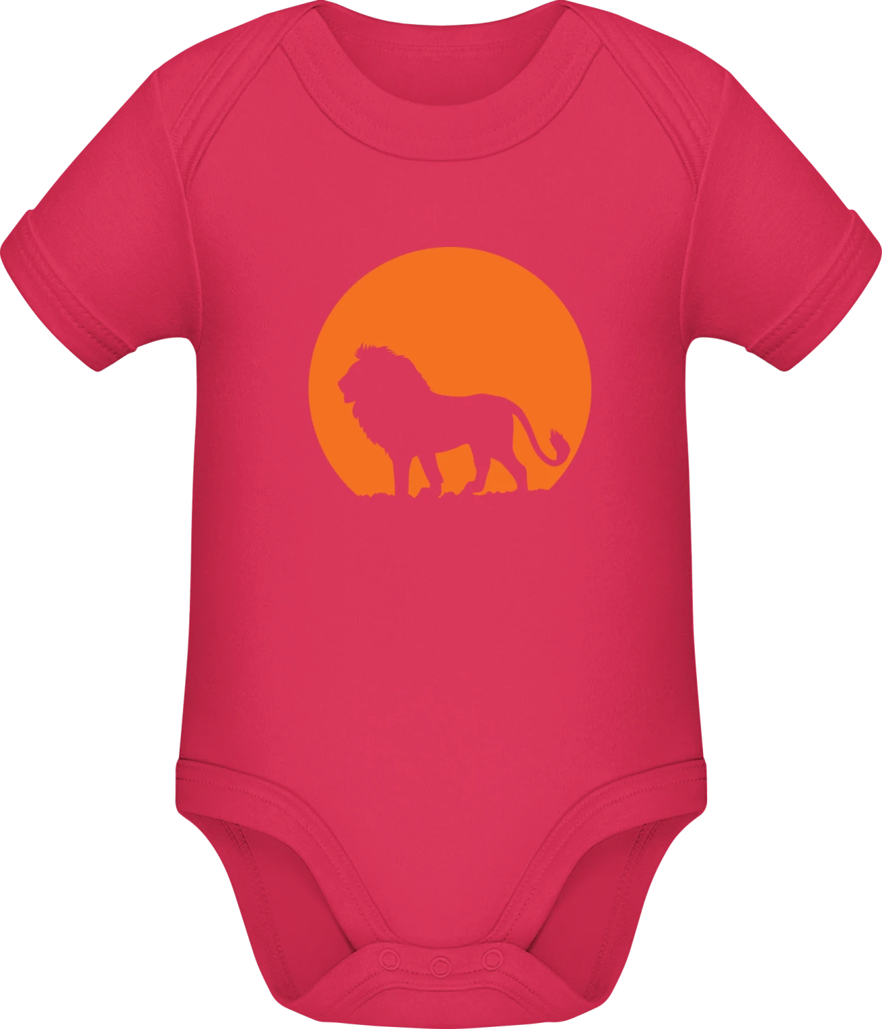 Lion in Moonlight - Sorbet Sonar SSL organic babybodsuit - Front