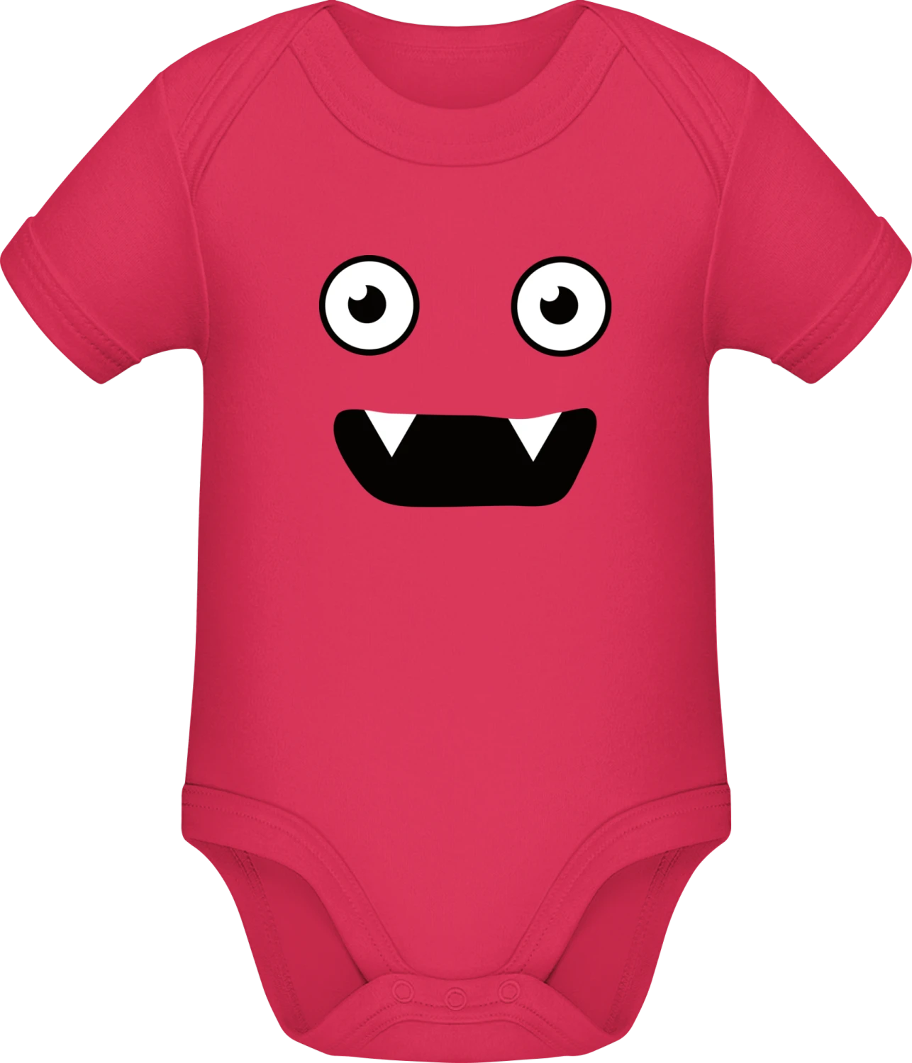 Monster Face - Sorbet Sonar SSL organic babybodsuit - Front