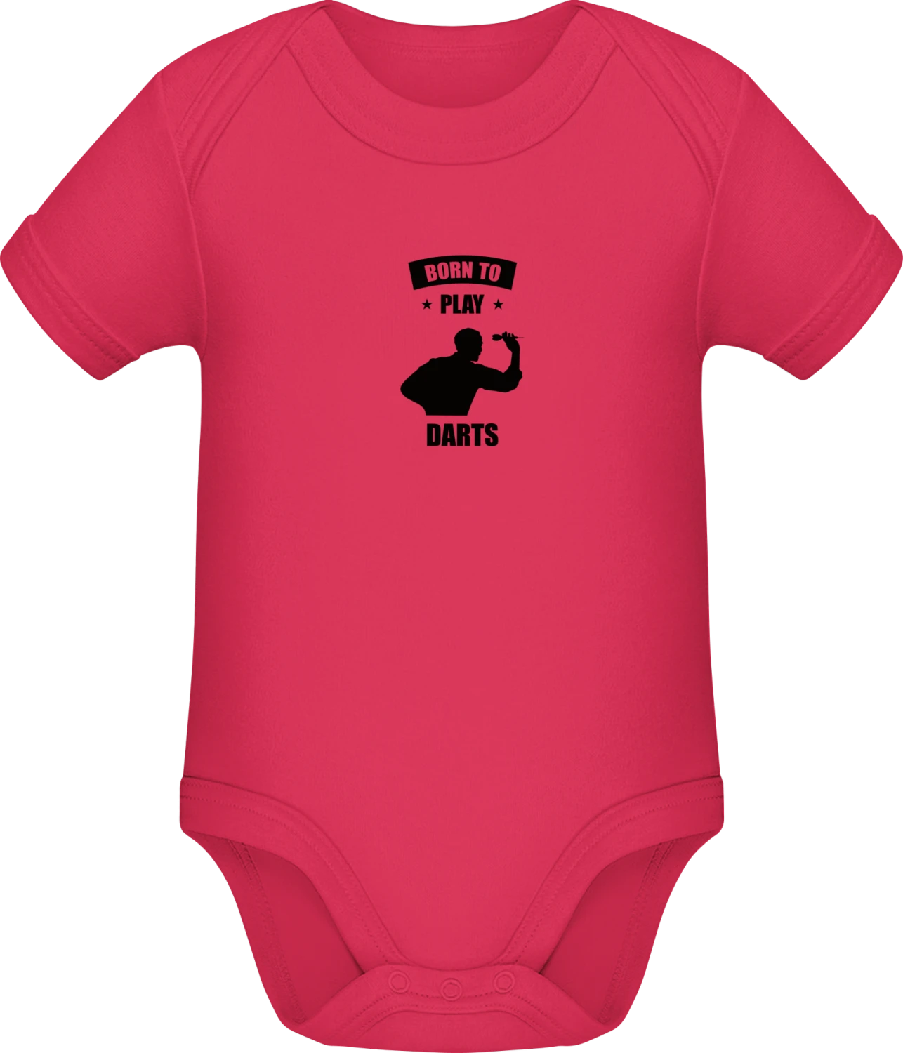 Born To Play Darts - Sorbet Sonar SSL organic babybodsuit - Front