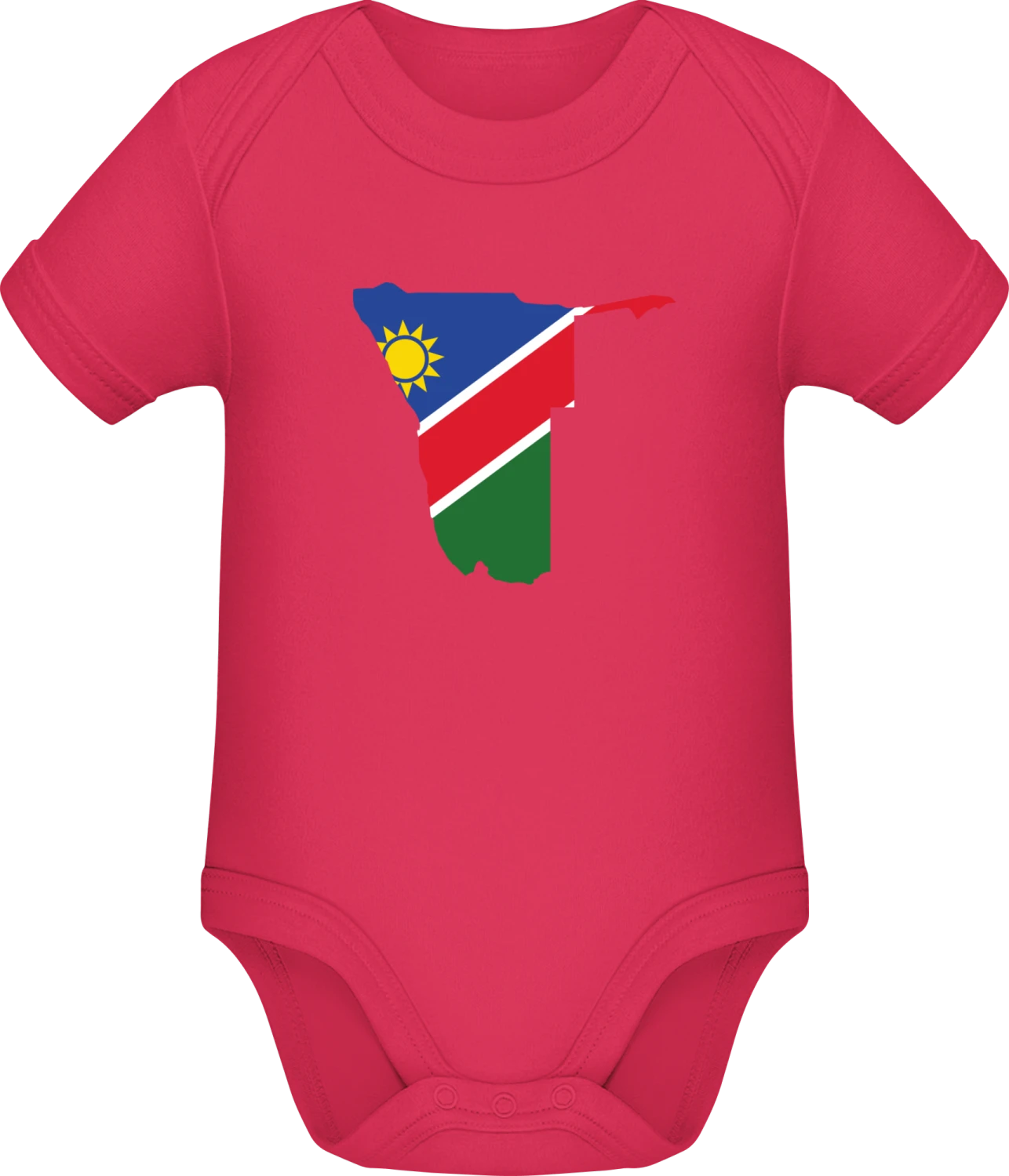 Namibia Map - Sorbet Sonar SSL organic babybodsuit - Front