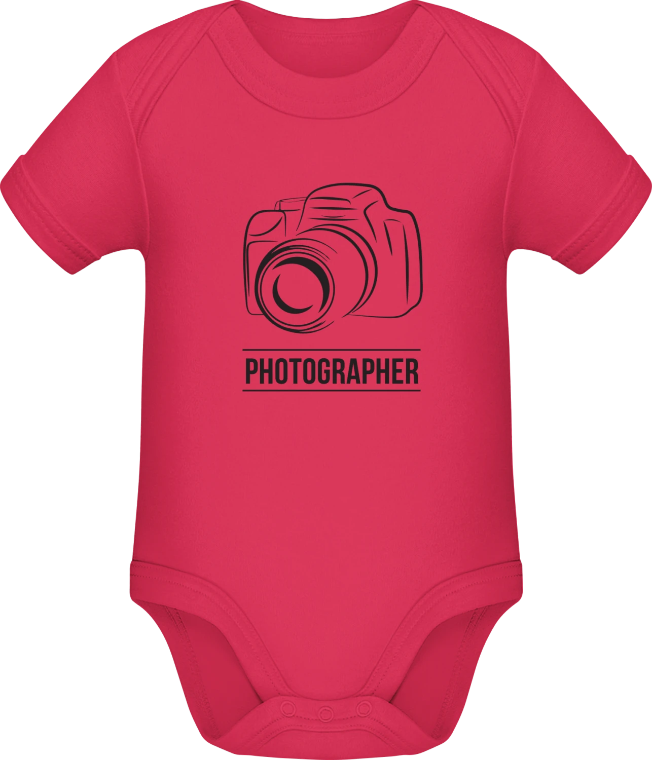 Photographer Cam - Sorbet Sonar SSL organic babybodsuit - Front