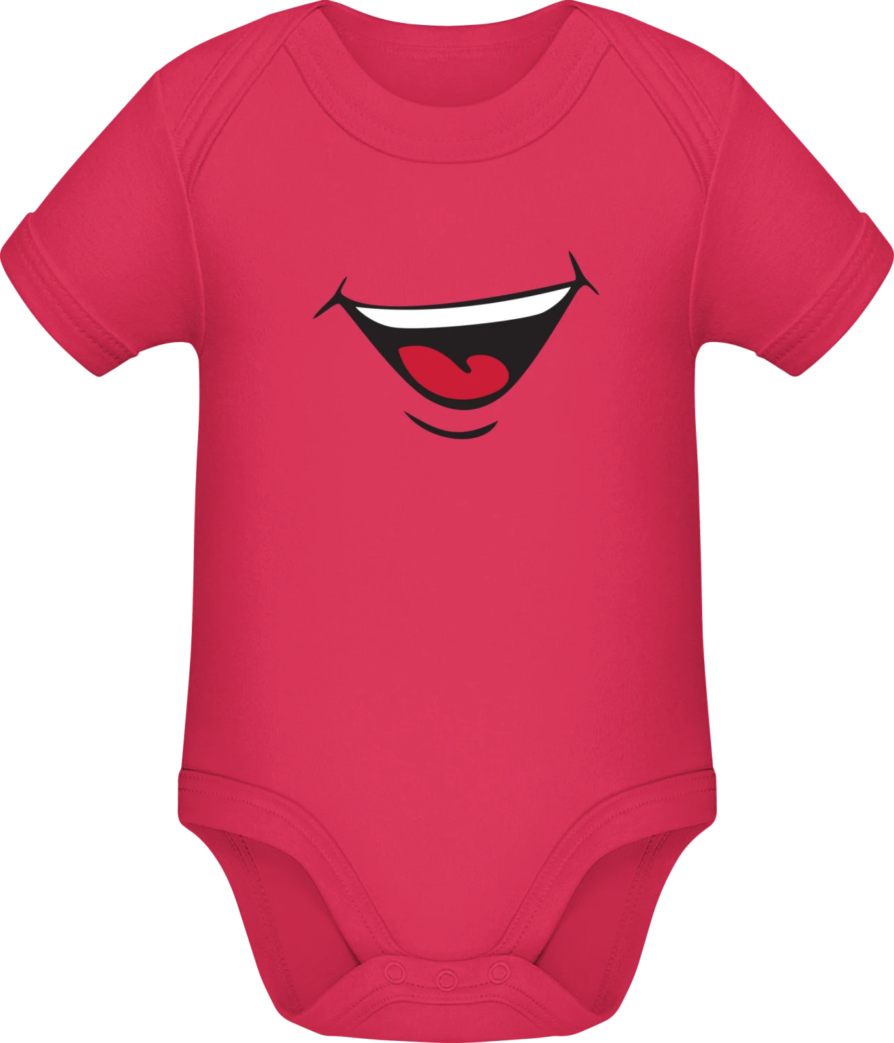 Smiley Mouth - Sorbet Sonar SSL organic babybodsuit - Front