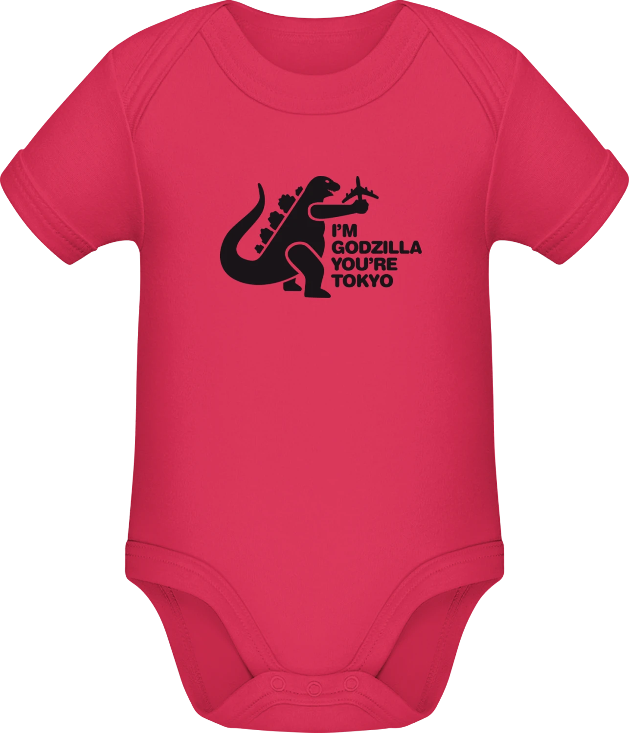 Godzilla - Sorbet Sonar SSL organic babybodsuit - Front