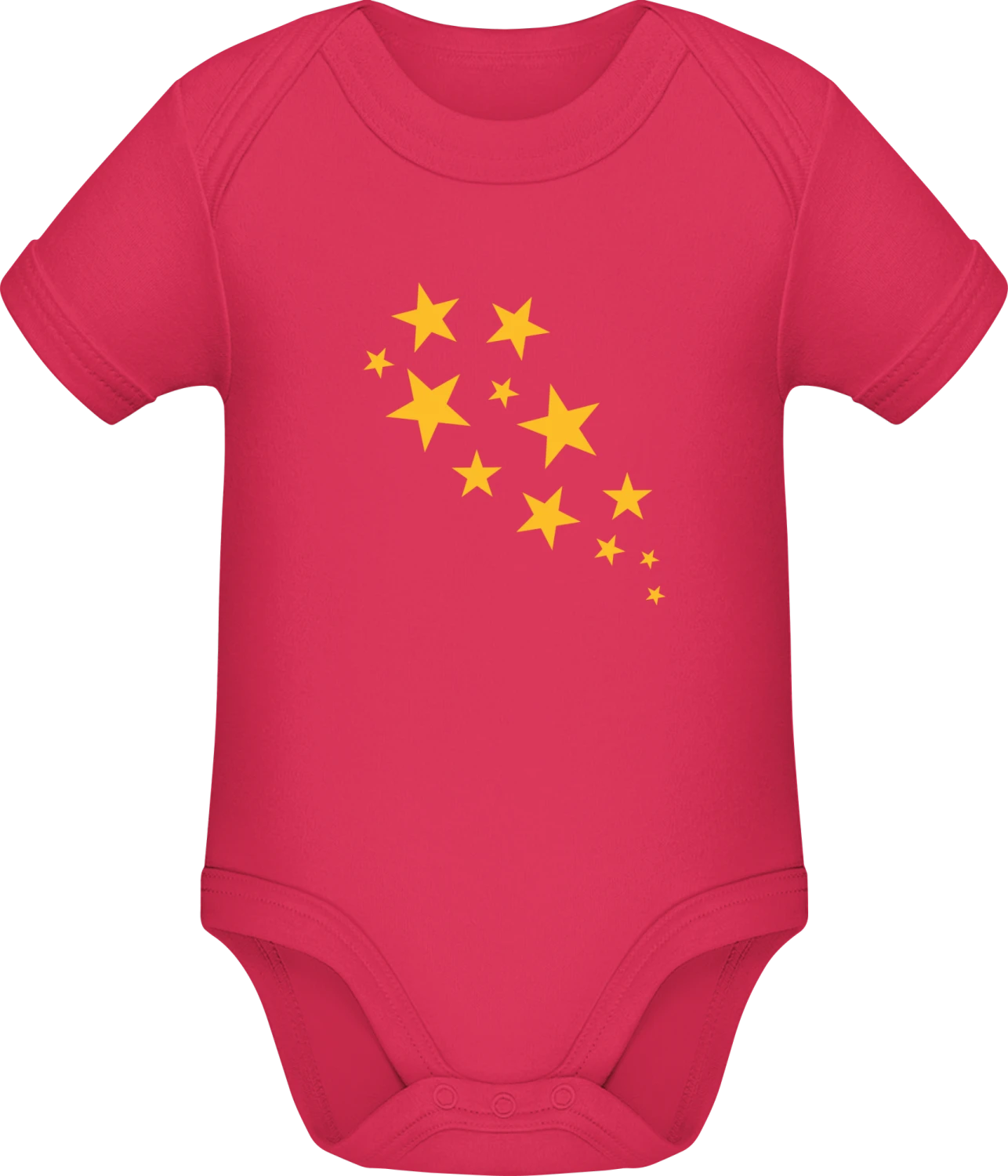 Stars Composition - Sorbet Sonar SSL organic babybodsuit - Front