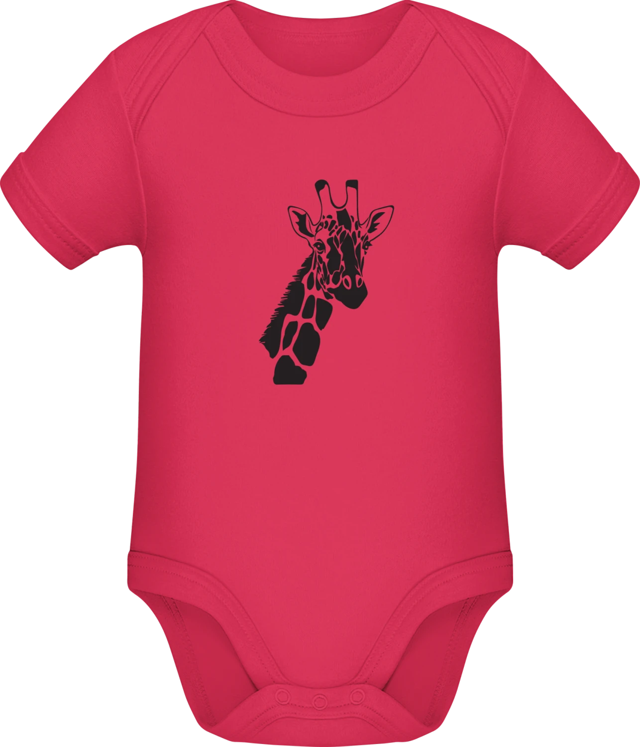 Giraffe Outline - Sorbet Sonar SSL organic babybodsuit - Front