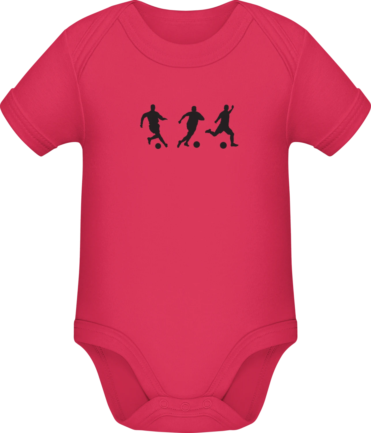 Soccer Players Silhouette - Sorbet Sonar SSL organic babybodsuit - Front