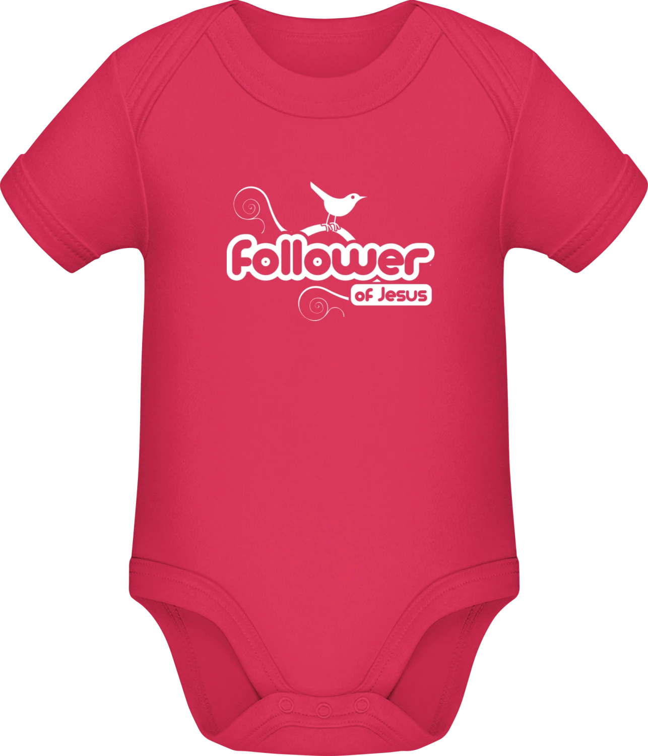 Follower Of Jesus - Sorbet Sonar SSL organic babybodsuit - Front