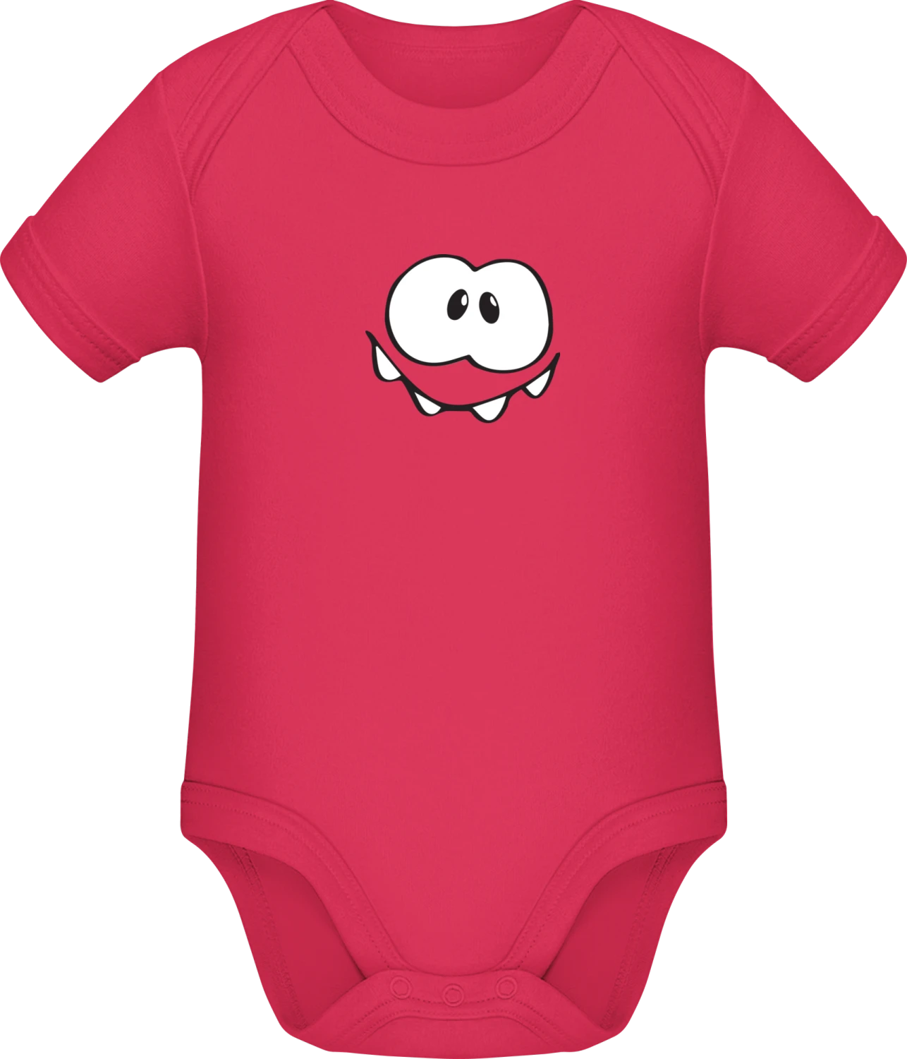 Cute Monster Face - Sorbet Sonar SSL organic babybodsuit - Front