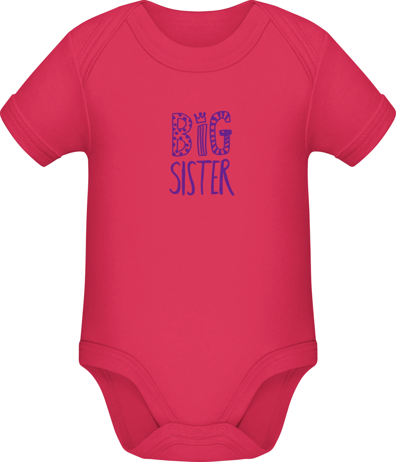 Big Sister - Sorbet Sonar SSL organic babybodsuit - Front